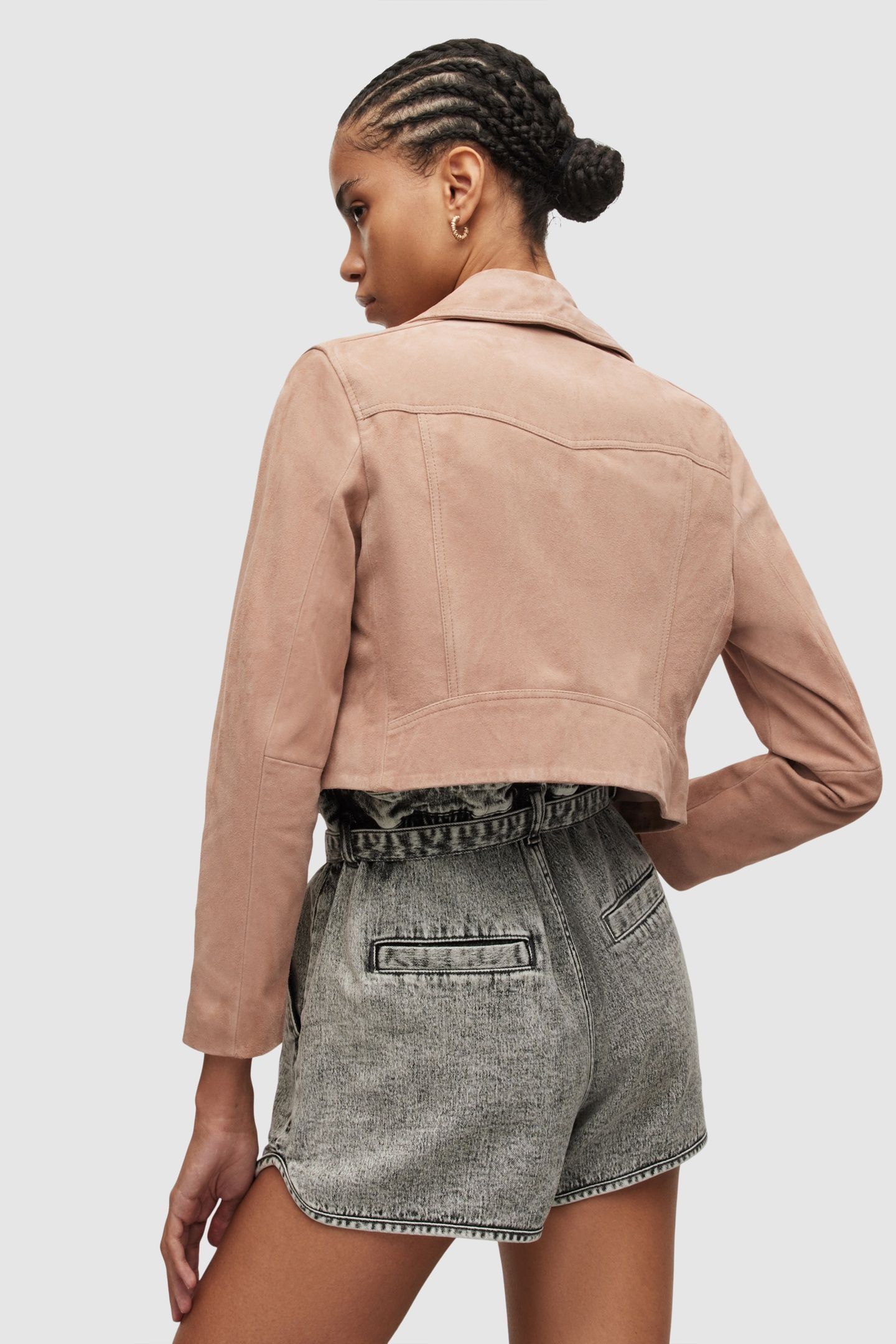 ELORA SUEDE BIKER MISTY PINK 5