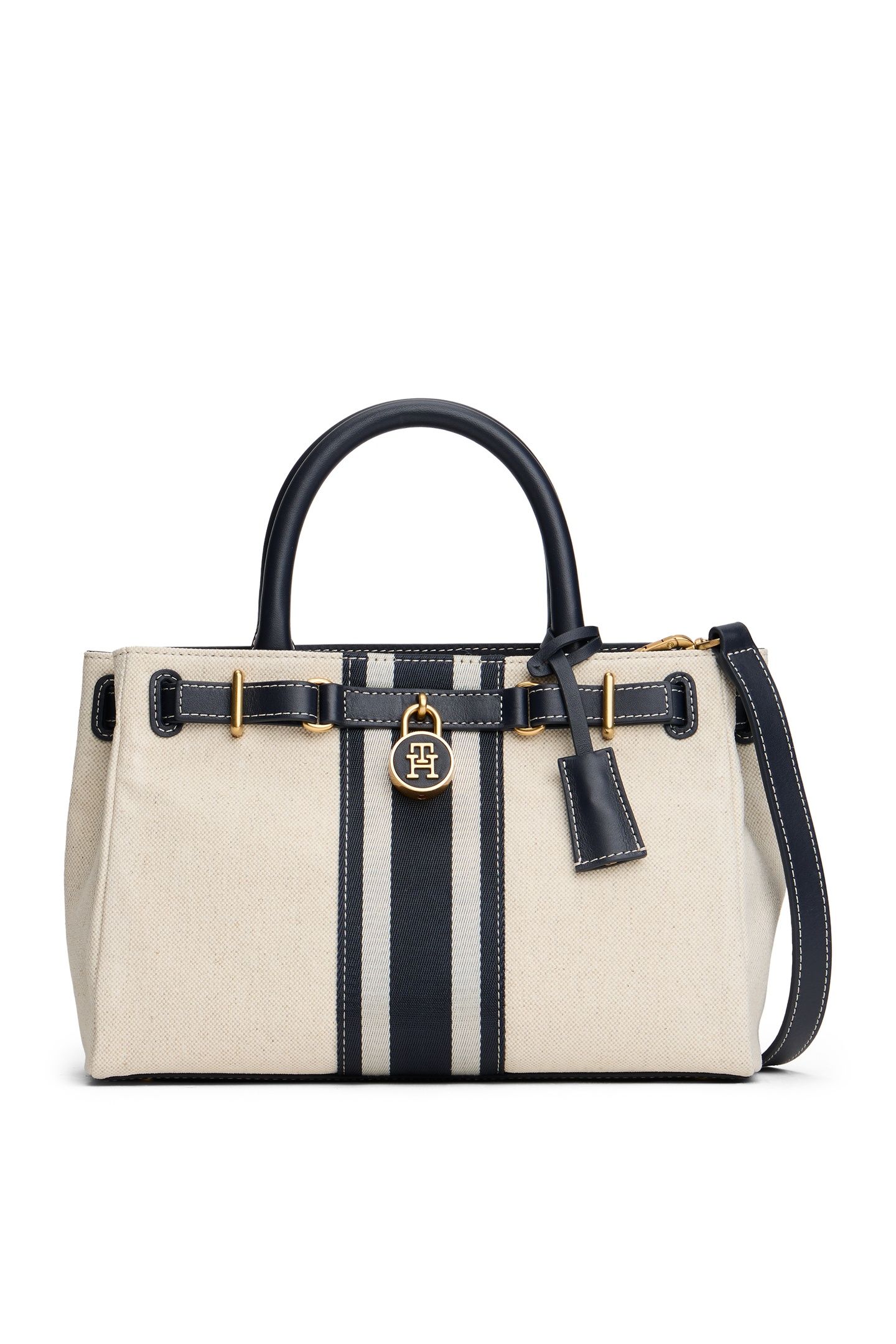 AMERICAN ICON MINI TOTE WHITE CANVAS/BLUE 2