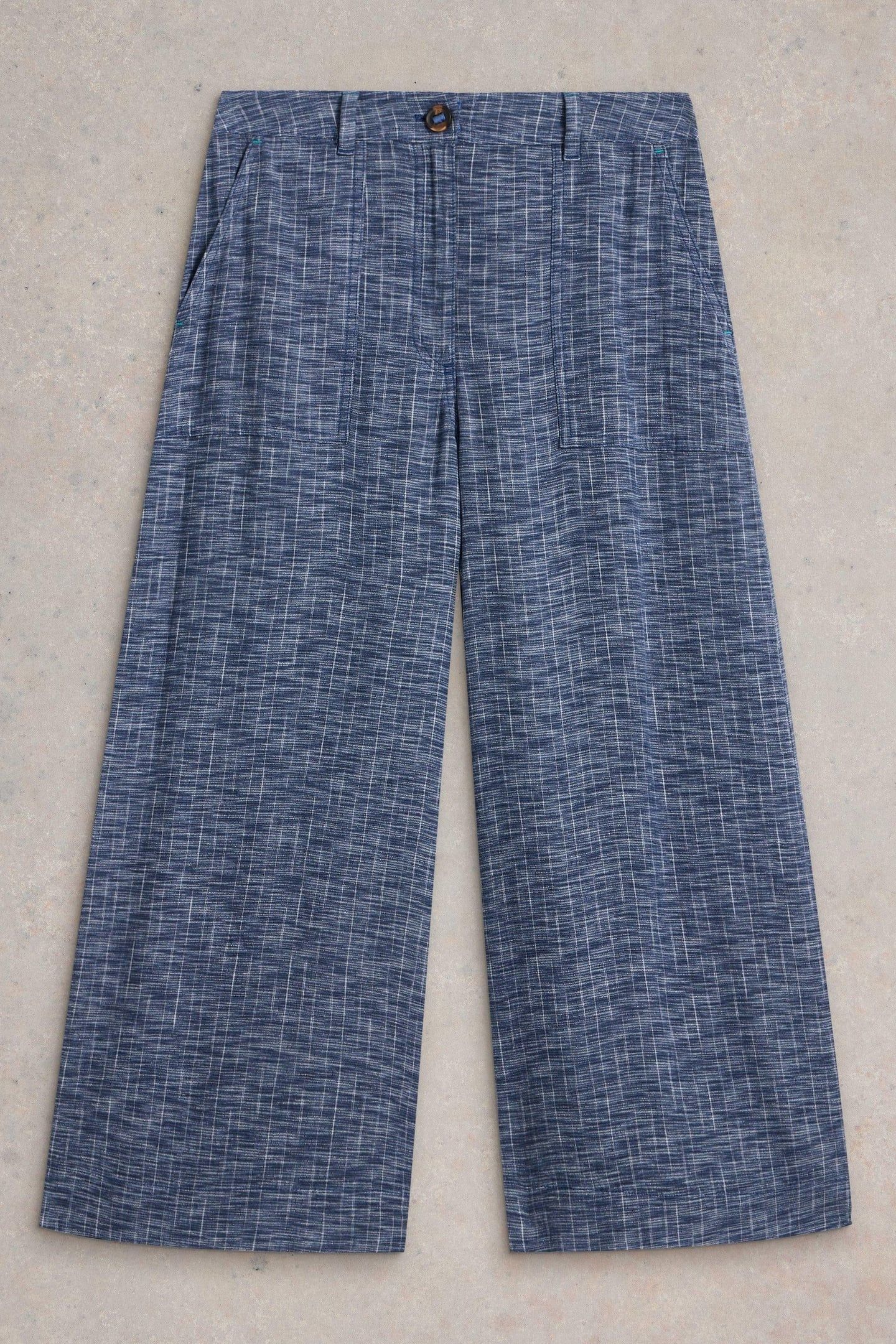 ROXY LINEN BLEND CULOTTE BLUE MULTI 4