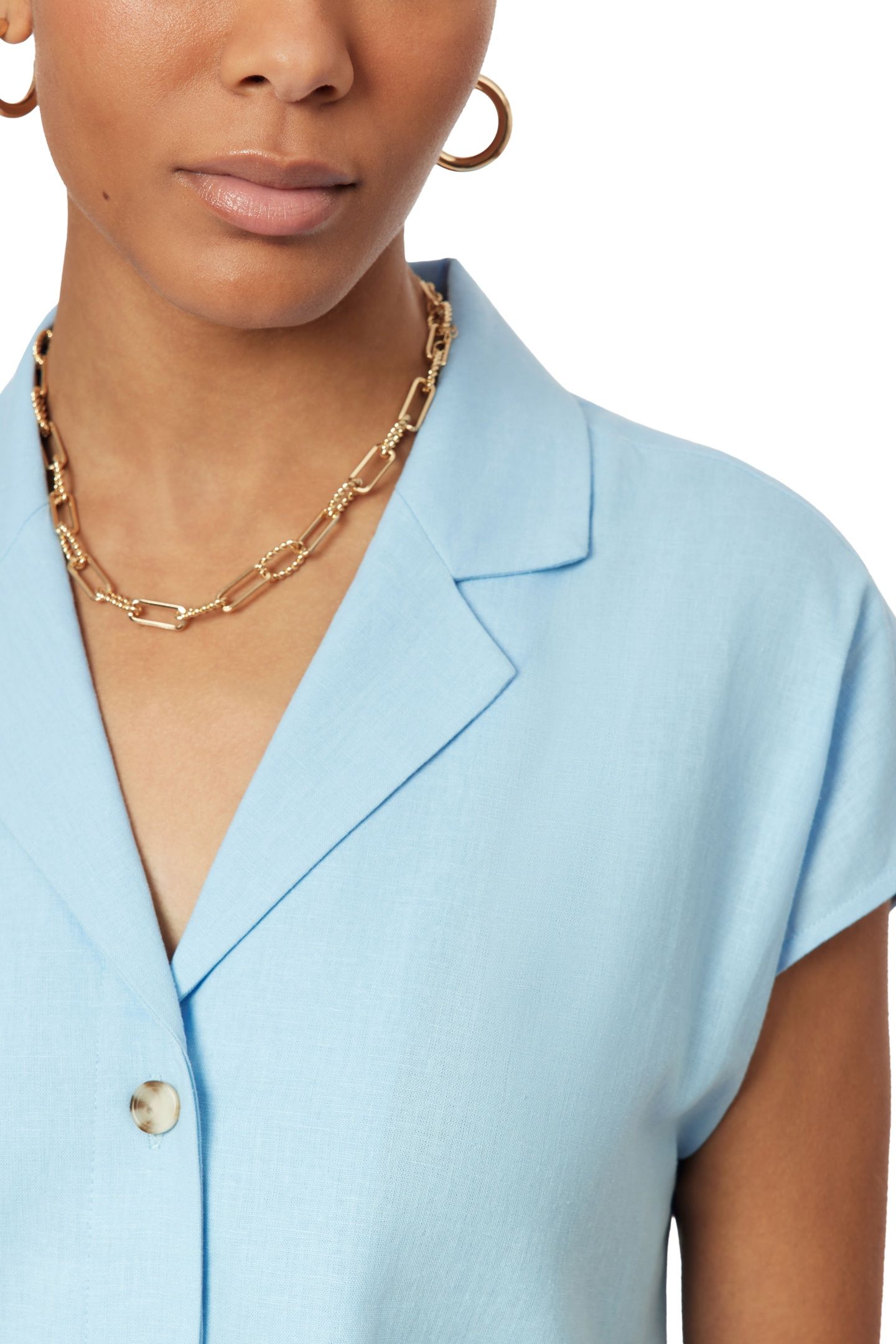 LADIES LOOSE DOLMAN SLEEVE TOP CERULEAN 5