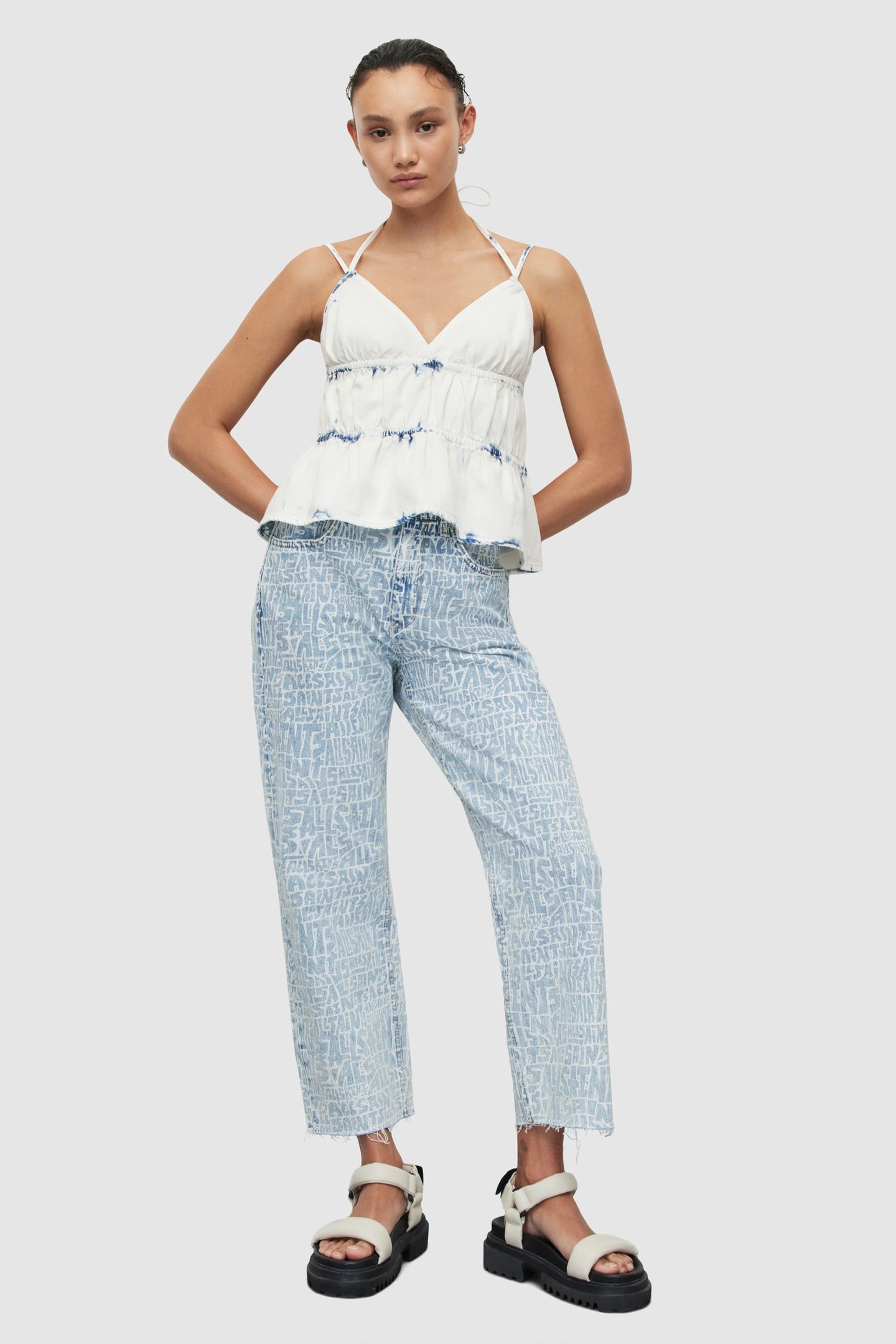 SULLI DENIM TOP BLEACH WHITE 2