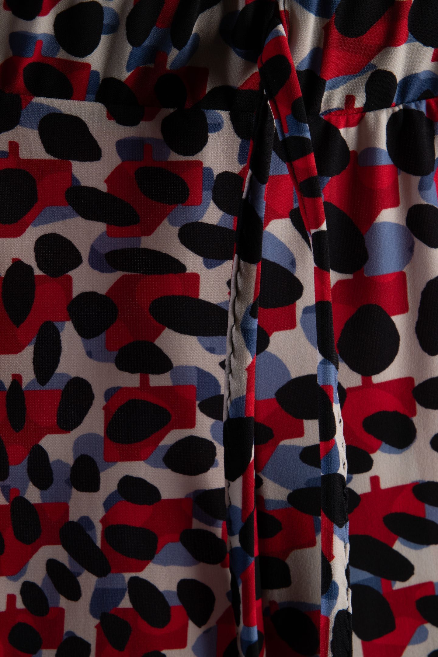 DOT TROUSERS WITH WAISTBAND TIE STRING MULTI COLOR 4