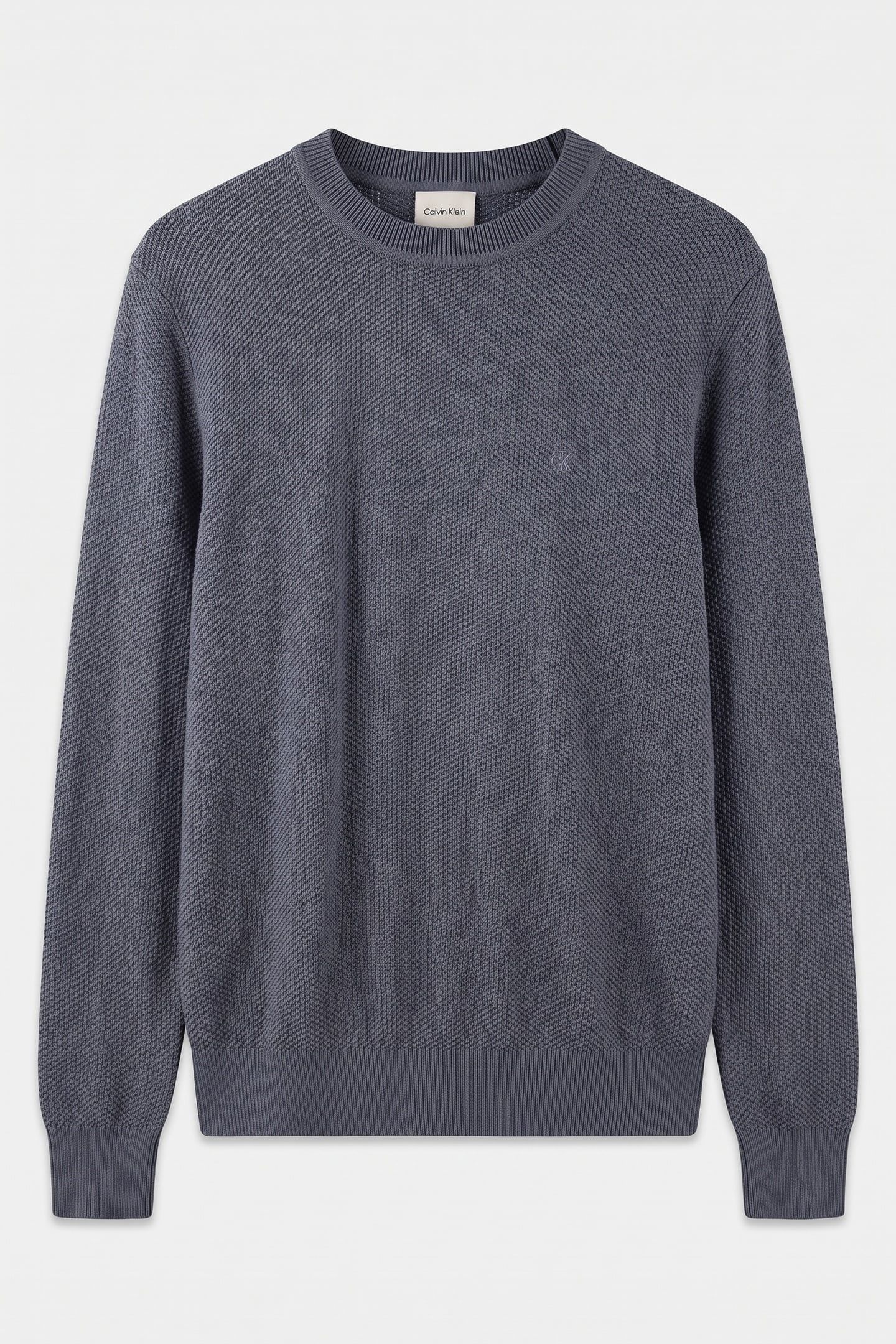 LS TEXTURED COTTON SWEATER ANCHOR NAVY 3