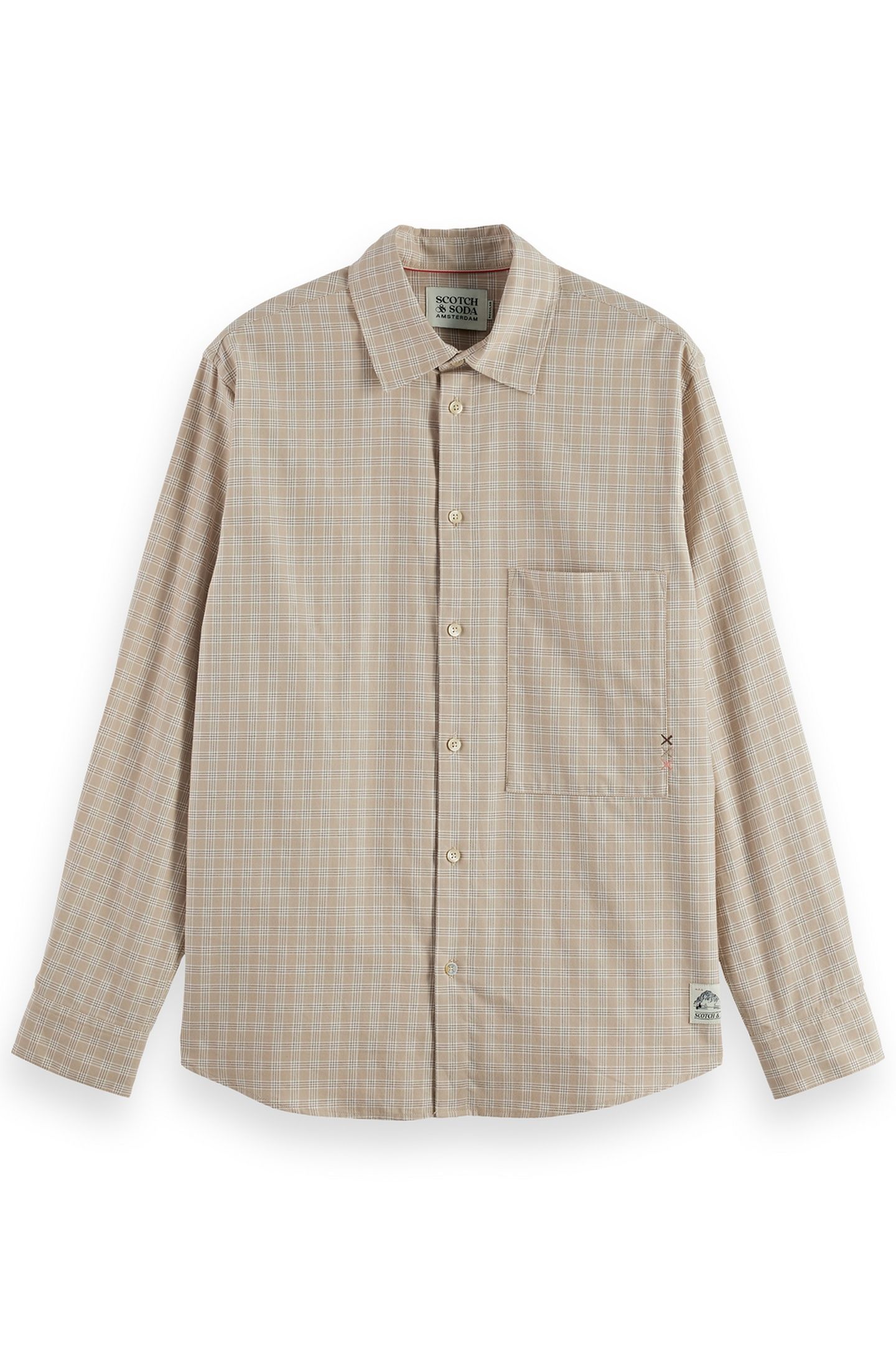LIGHTWEIGHT FLANNEL CHECKED SHIRT PLAZA TAUPE CHECK 4