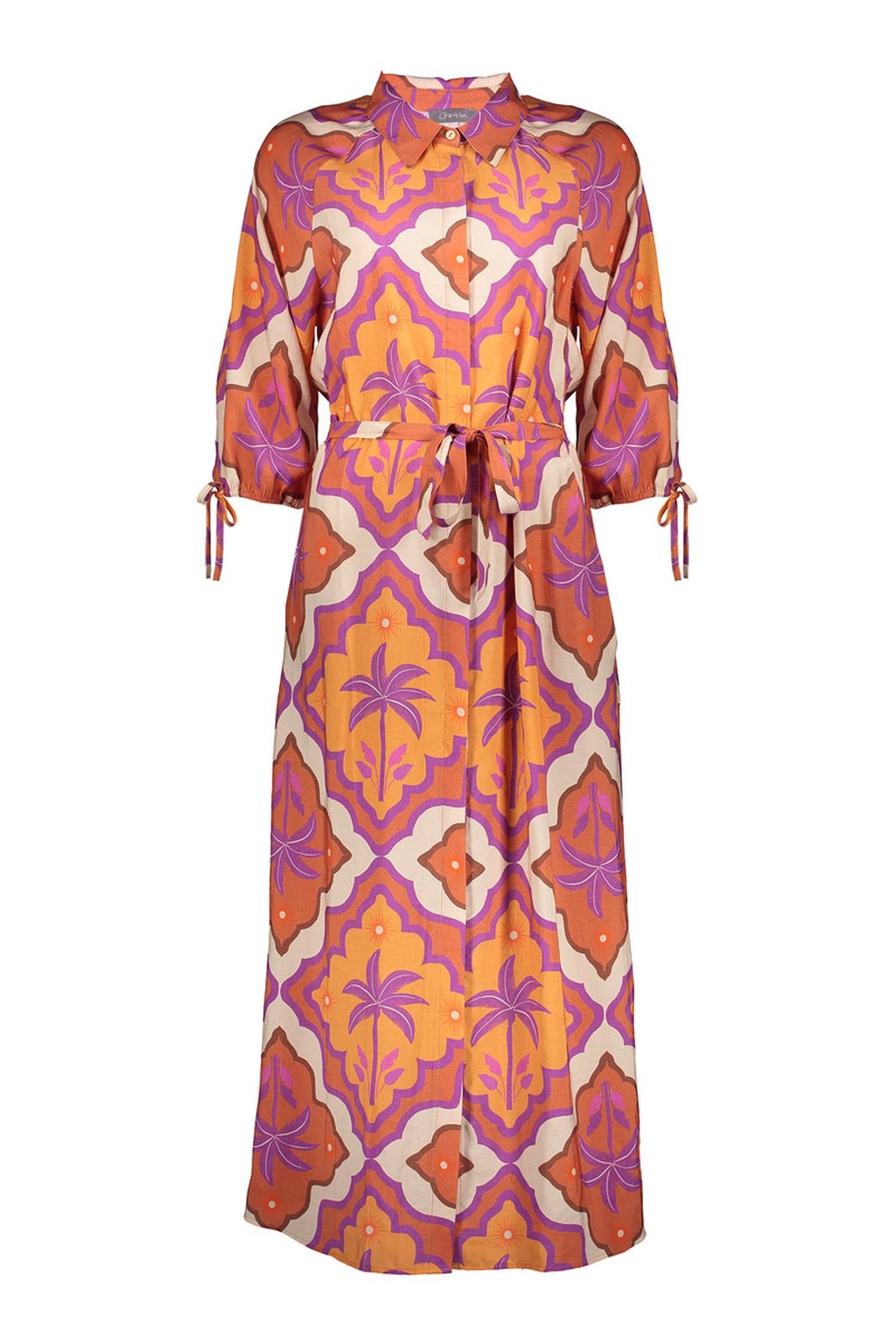 DRESS ECRU/MANGO/PURPLE 1
