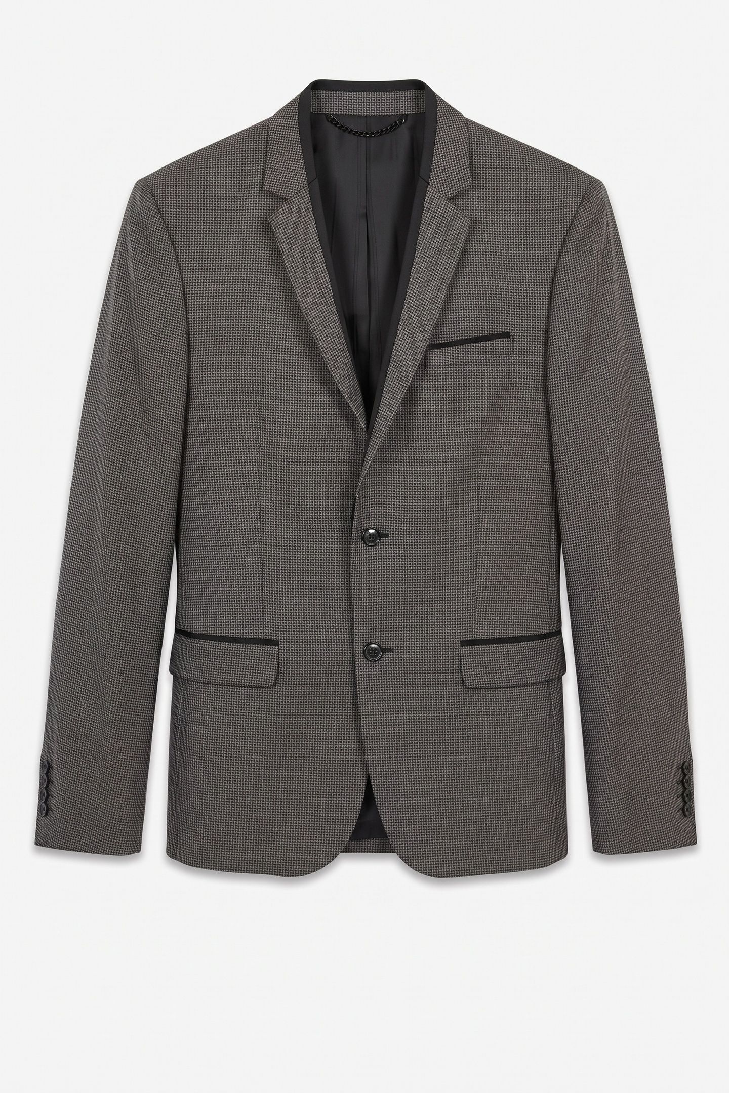 CLASSIC DOUBLE-SLIT SUIT JACKET + SKULL RIVET BLACK GREY 5