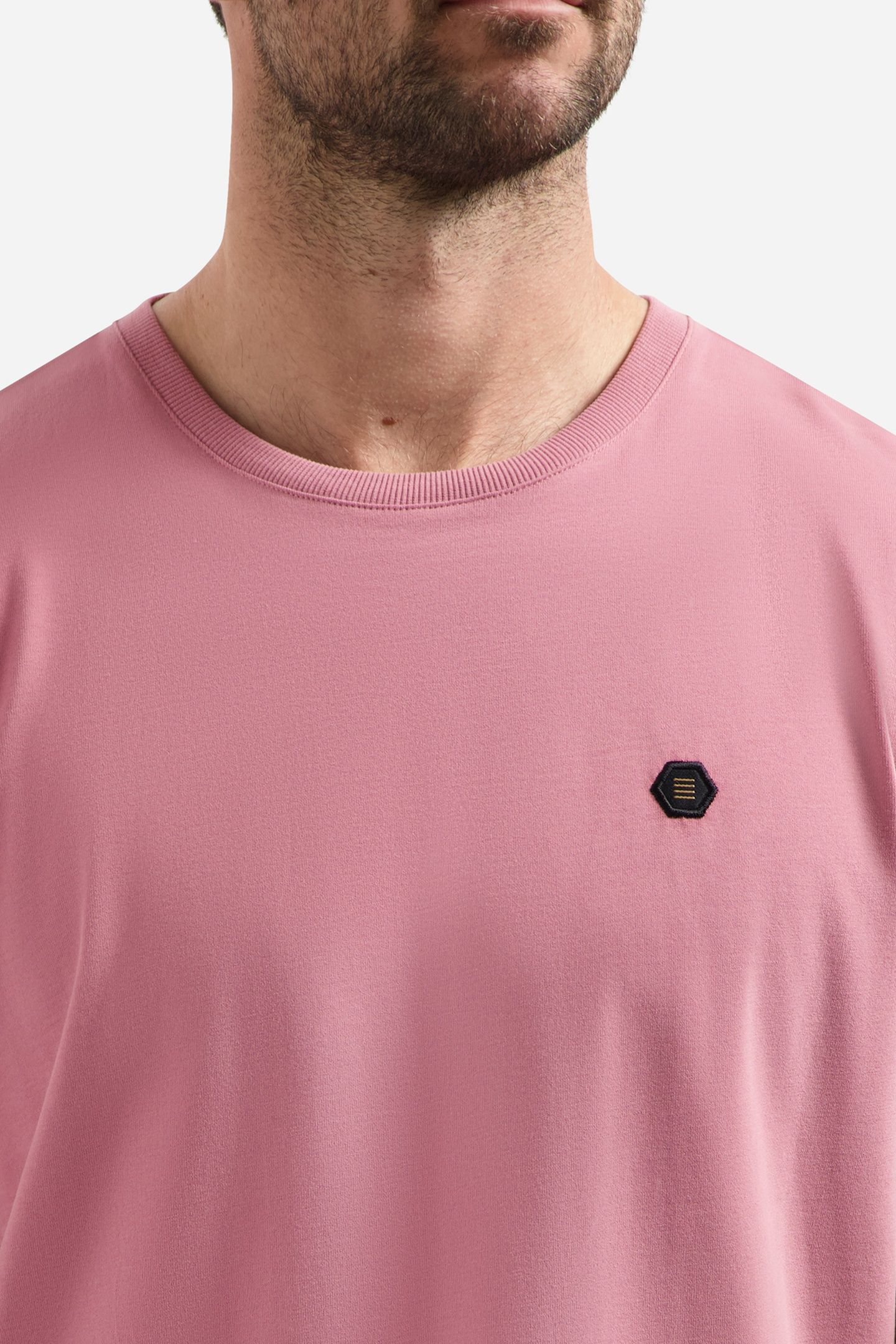 T-SHIRT CREWNECK PEACHED OLD PINK 6