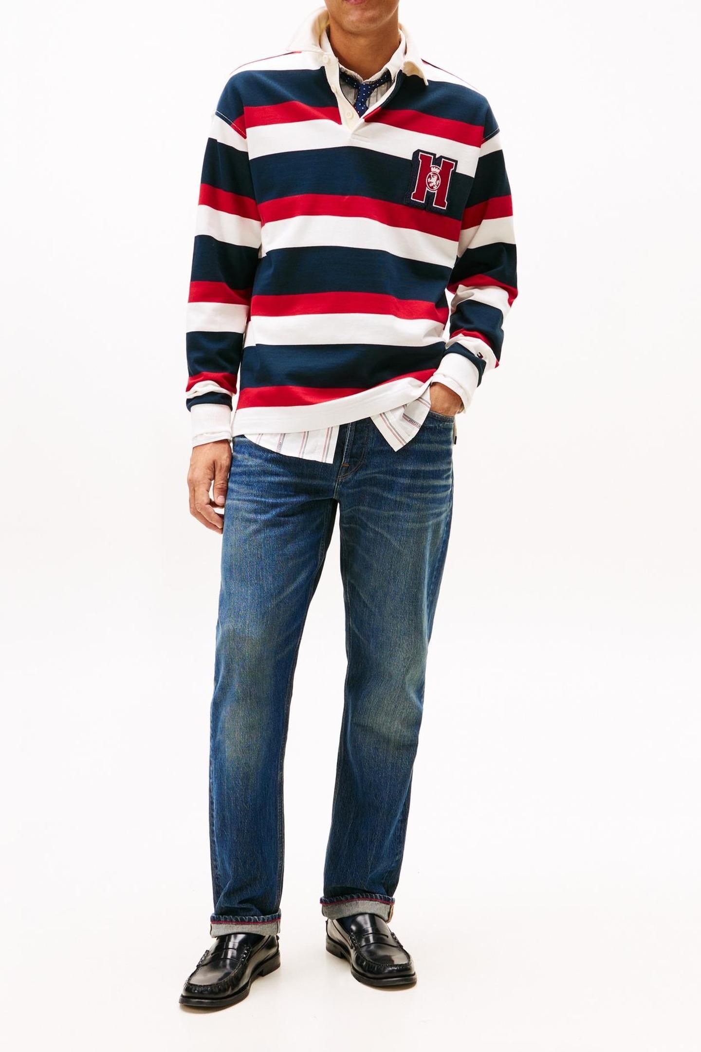 CREST STRIPED RUGBY ECRU/MULTI 2
