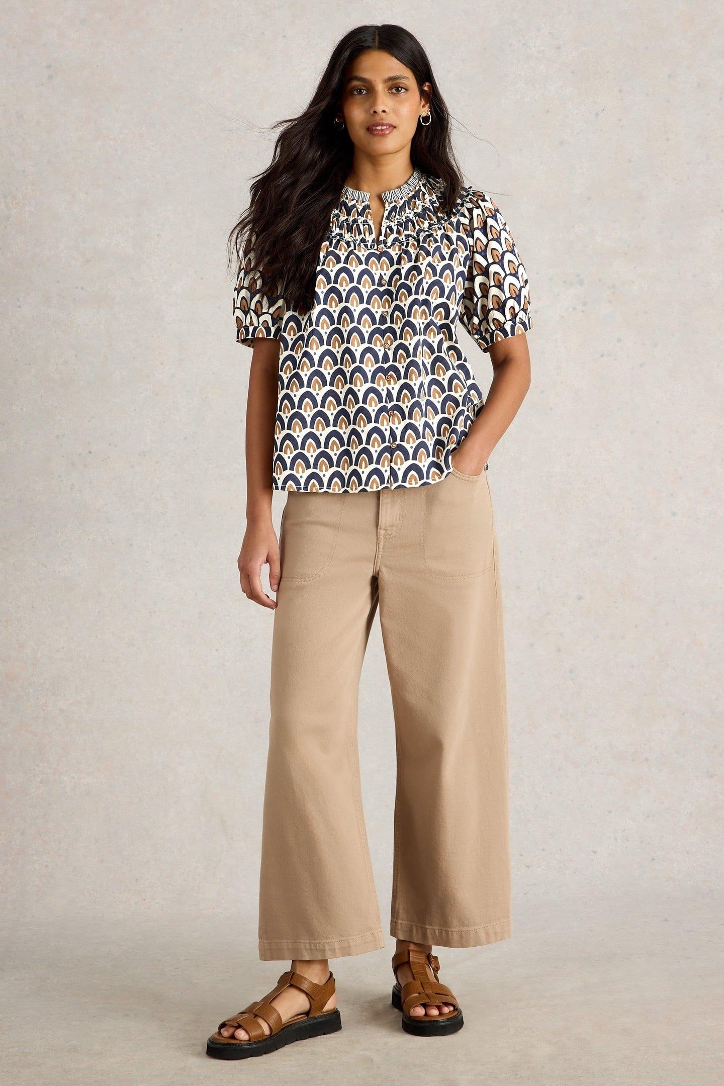 ARIEL MIX PRINT TOP NAVY PRINT 2