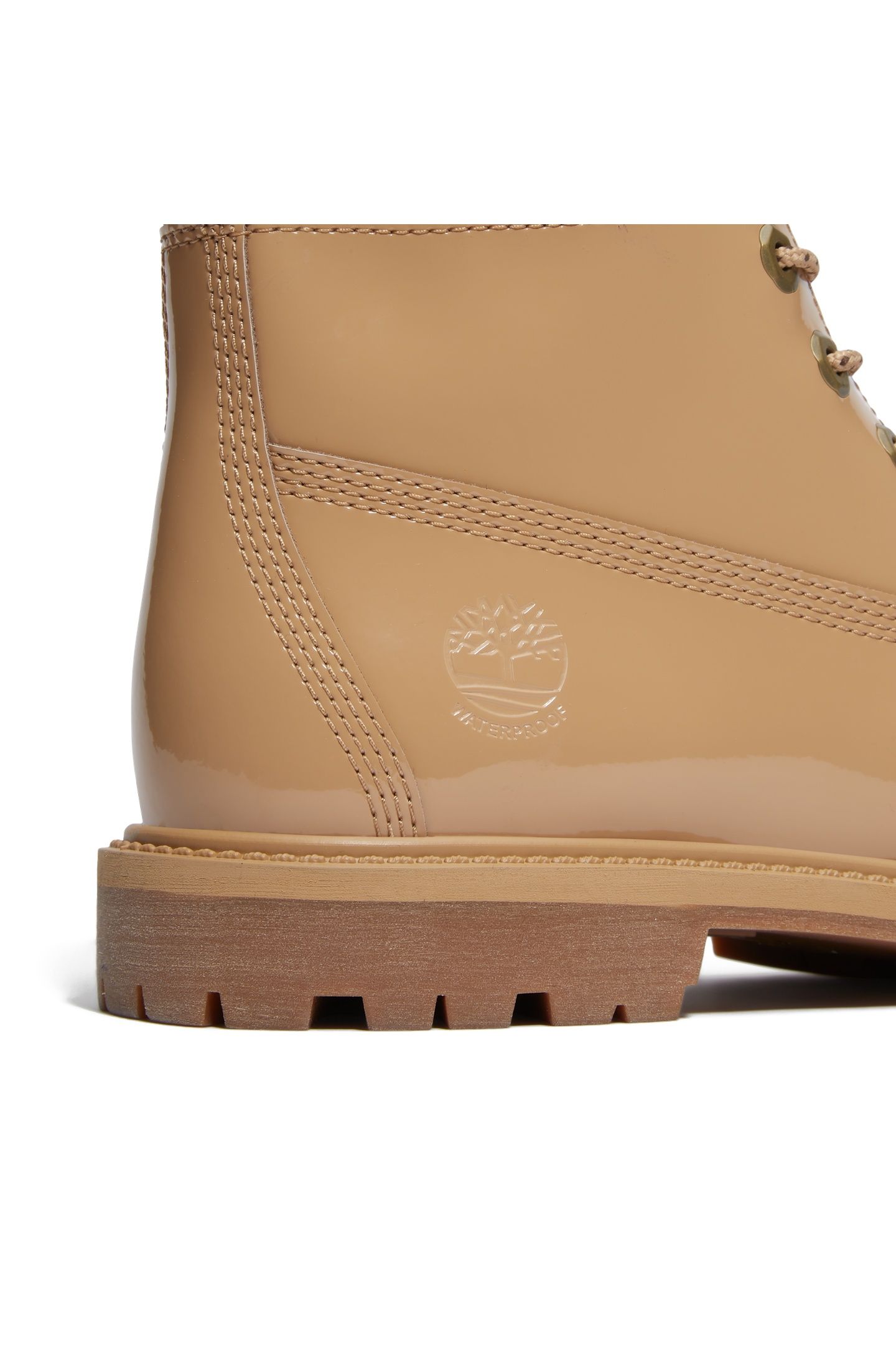 PREMIUM 6 INCH LACE UP WATERPROOF BOOT WHEAT PATENT LEATHER 9