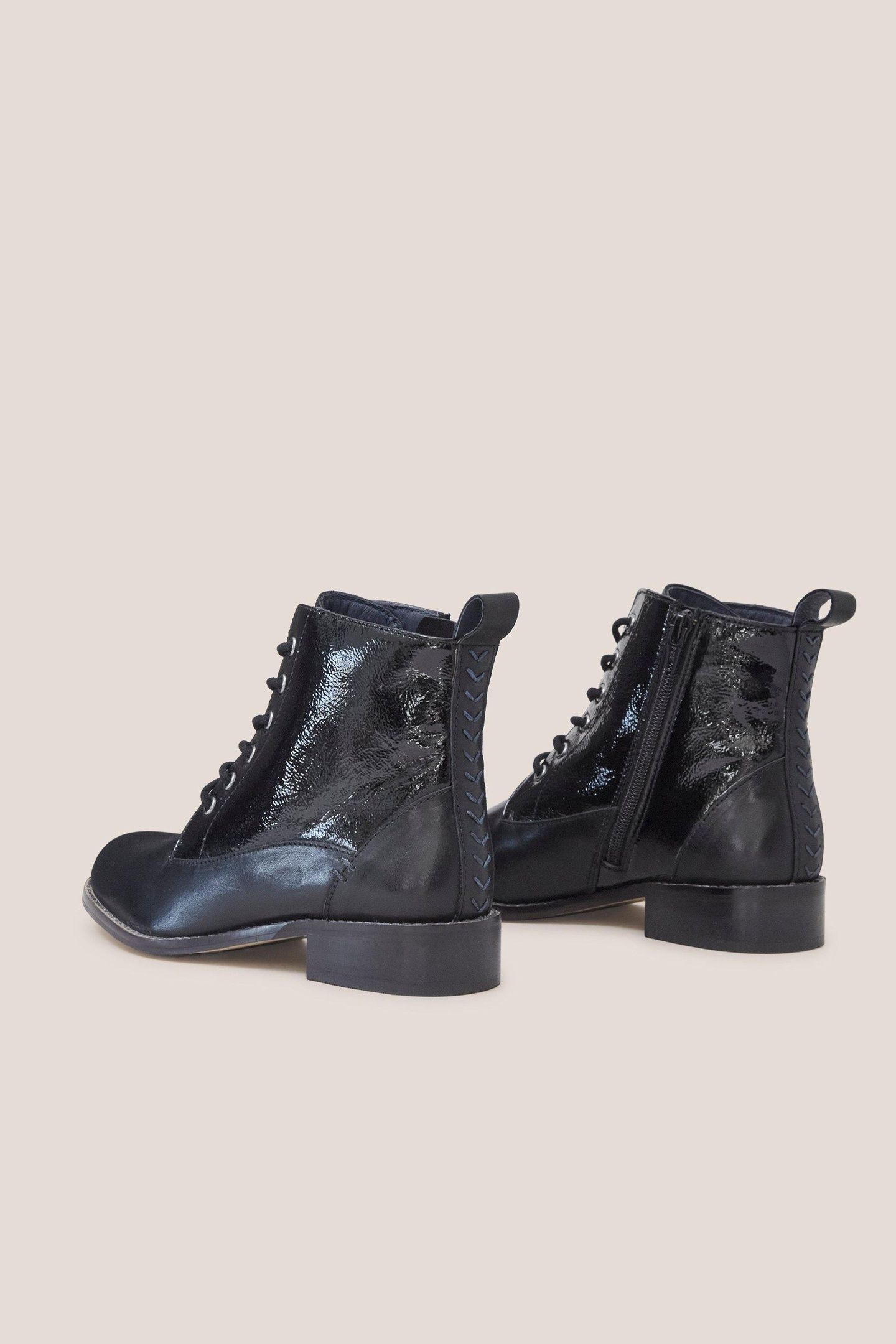 MARGOT LEATHER ANKLE BOOT PURE BLACK 3