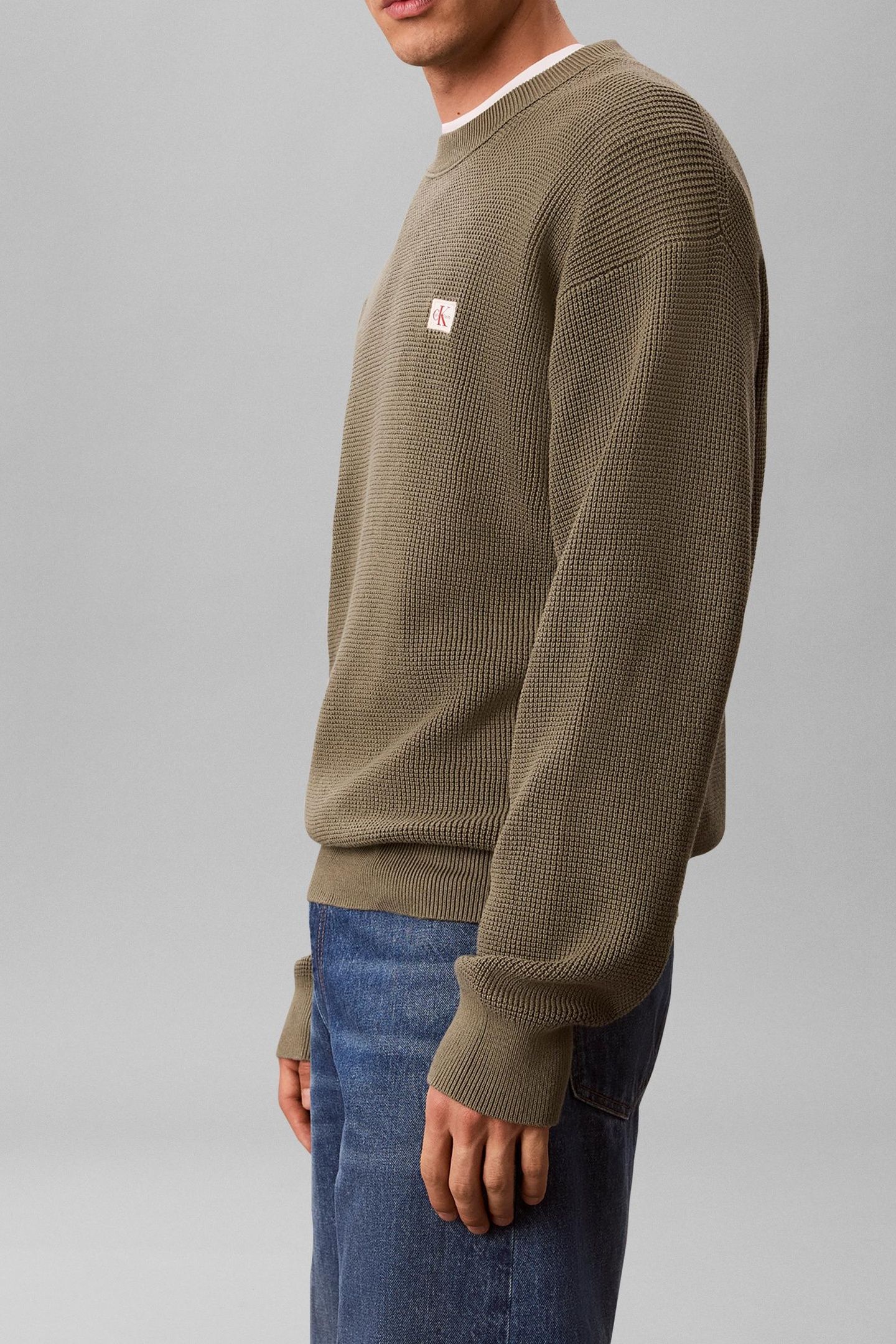 LONG SLEEVE EASY COTTON WAFFLE DUSTY OLIVE 2