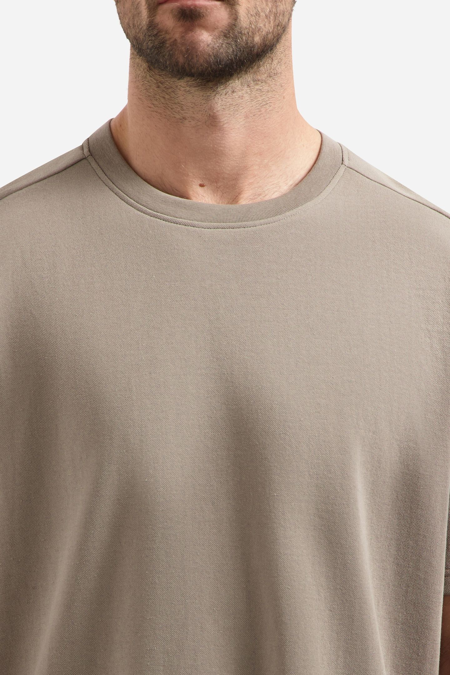 T-SHIRT CREWNECK SOLID HEAVY INTERLOCK CLAY 7