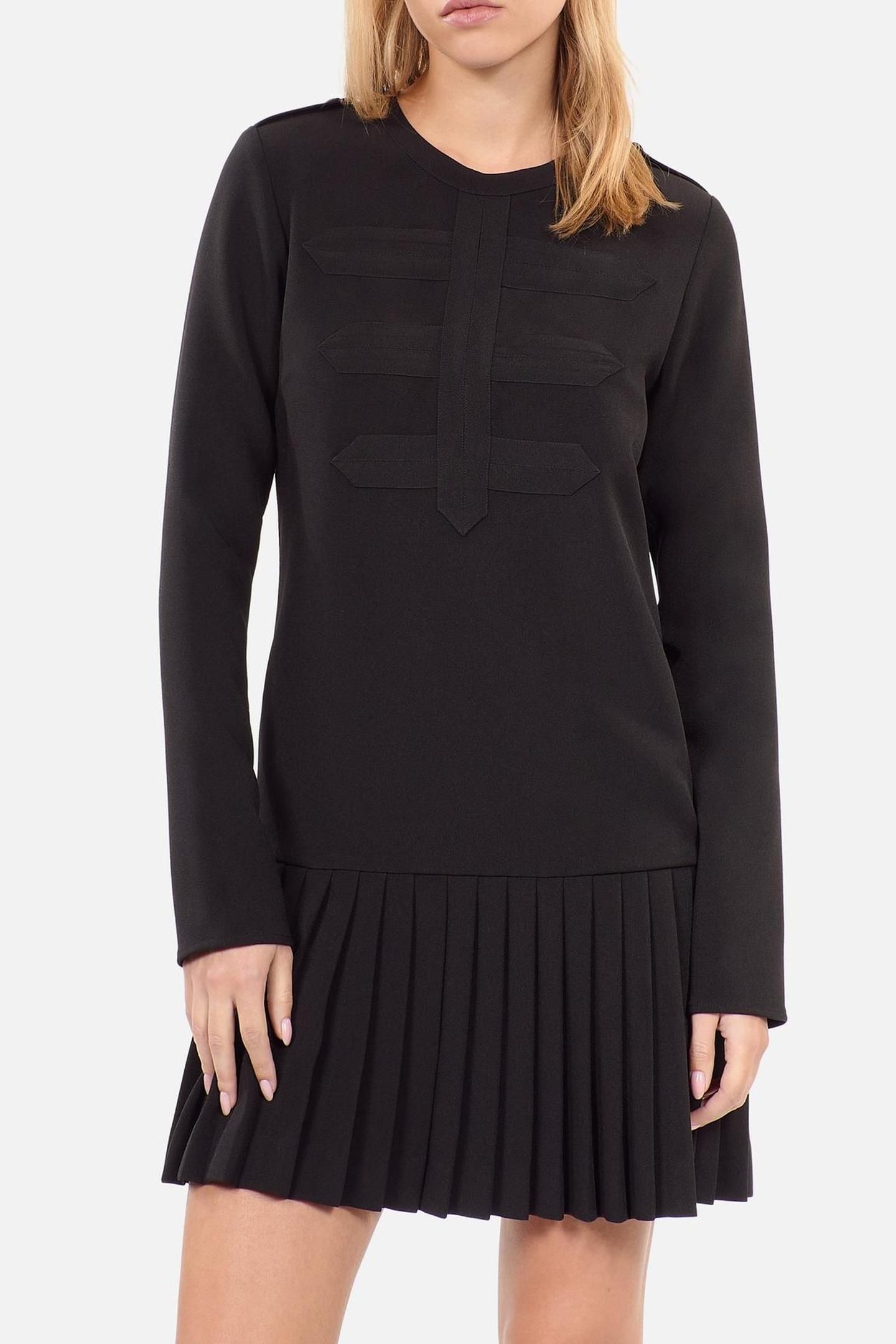 SHORT DRESS WITH LONG SLEEVES BLACK 1