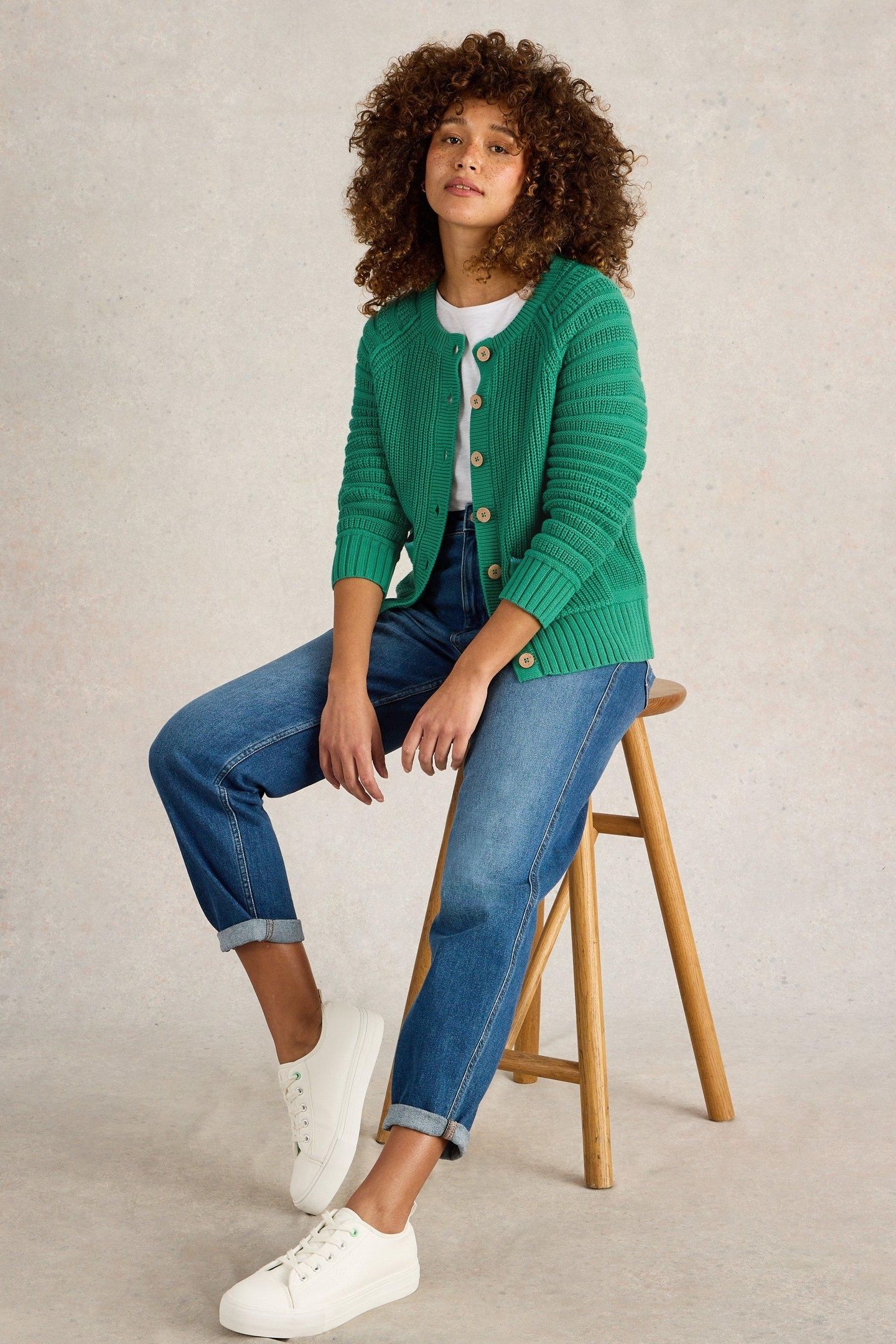 CINDY COTTON CARDI BRIGHT GREEN 3