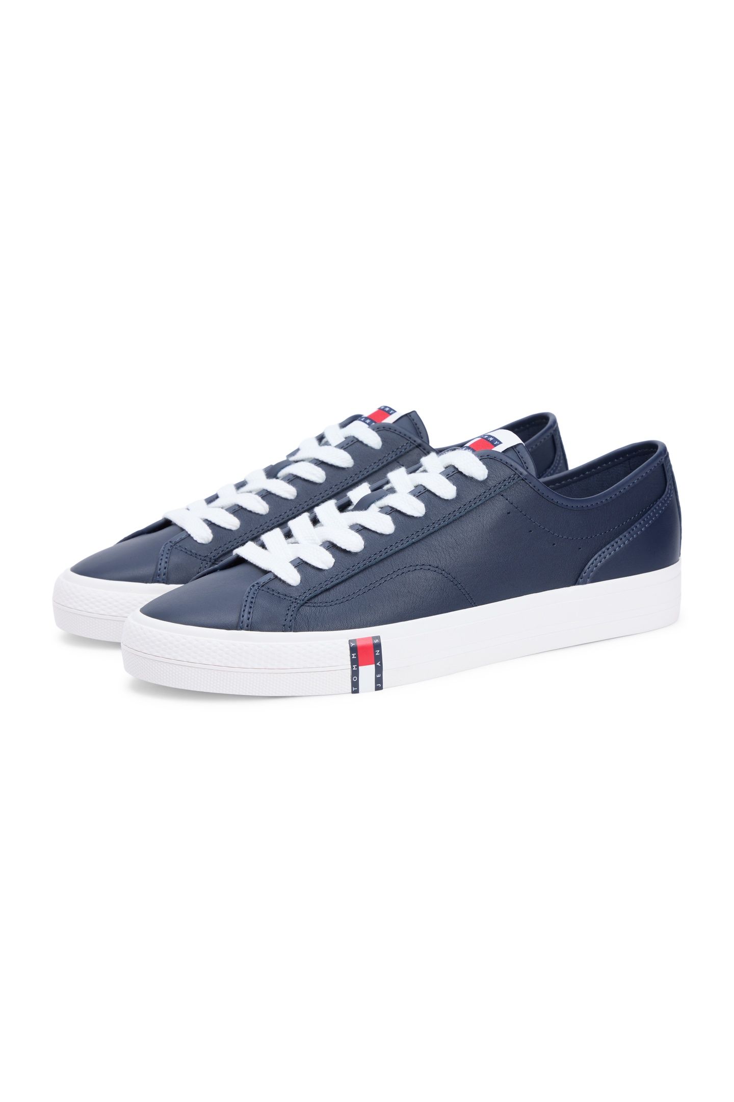 ARCHIVE FLAG STRIPE LEATHER TRAINERS DARK NIGHT NAVY 2