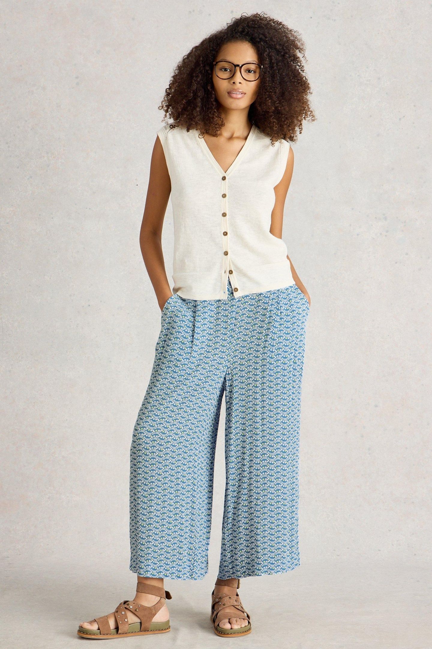LISETTE CRINKLE CULOTTE BLUE PRINT 2