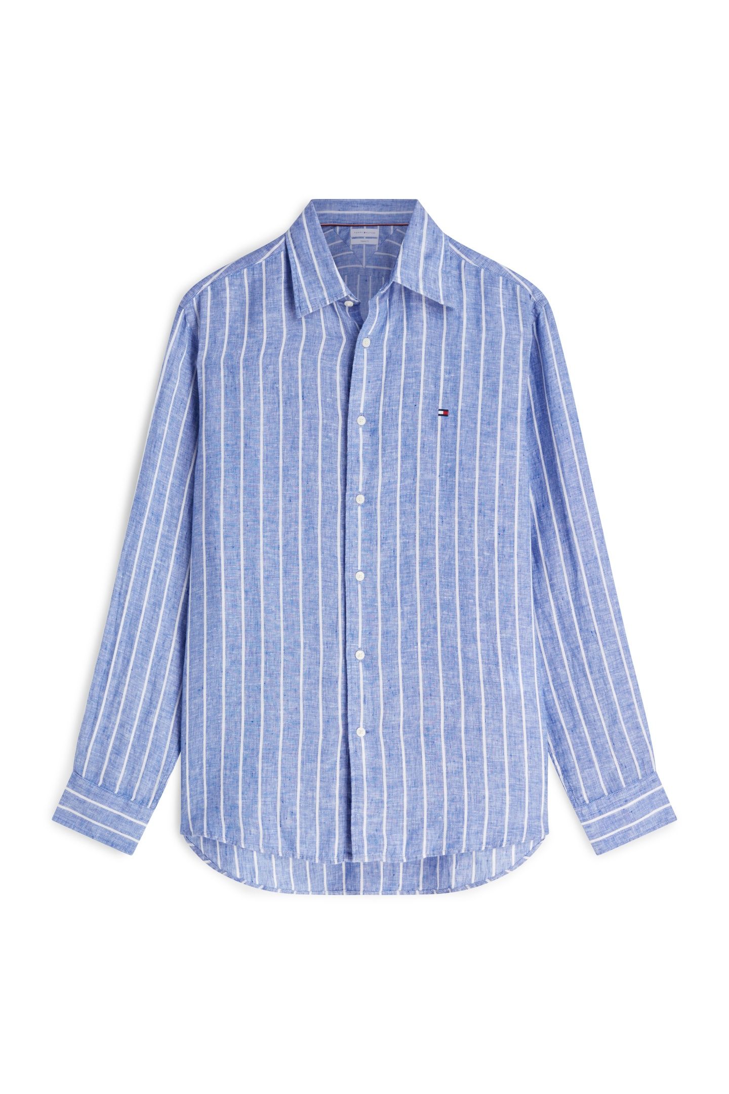 LINEN TEXTURED STRIPE SHIRT REGAL BLUE/STRIPE 4