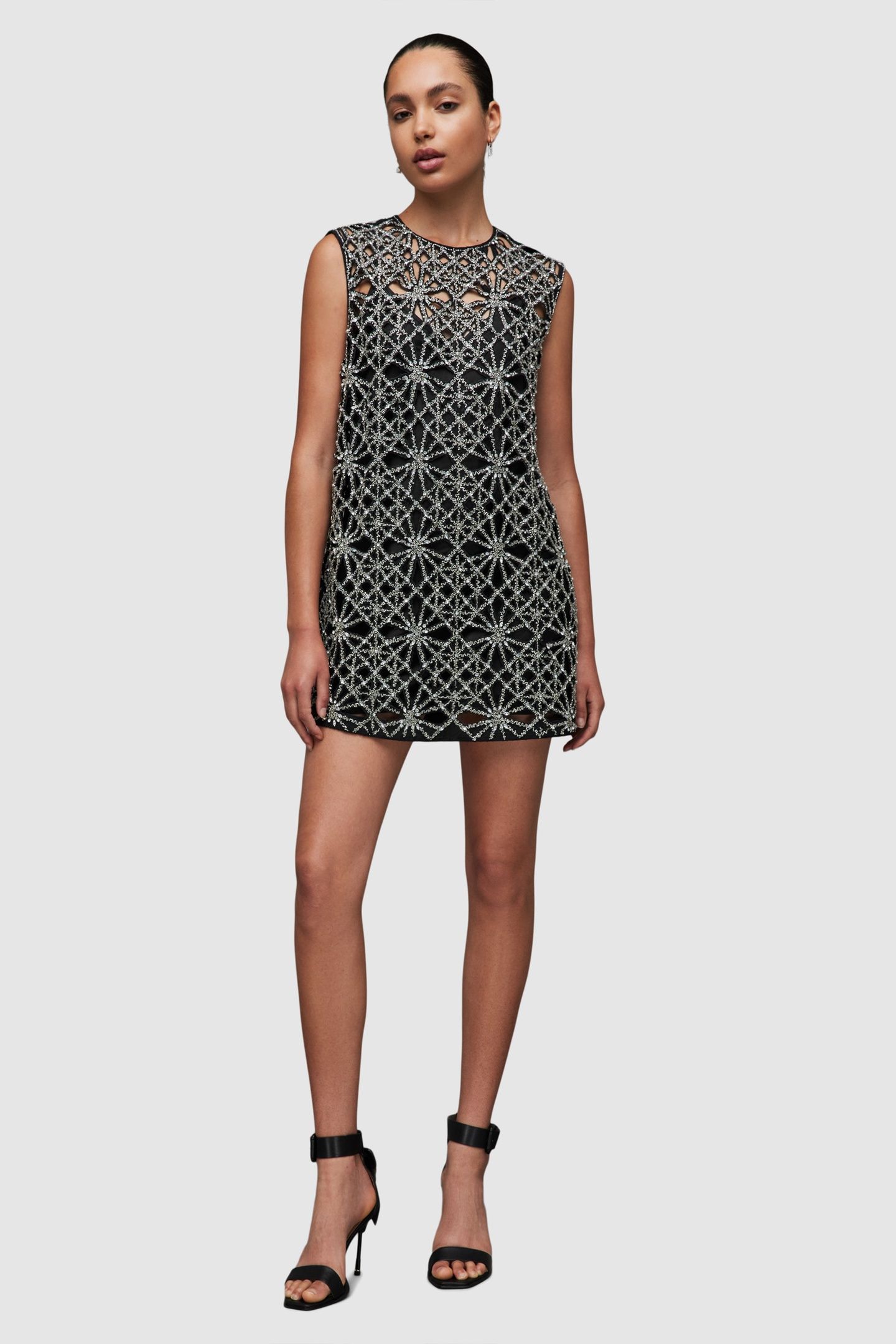 ILIA EMB MINI DRESS BLACK 1