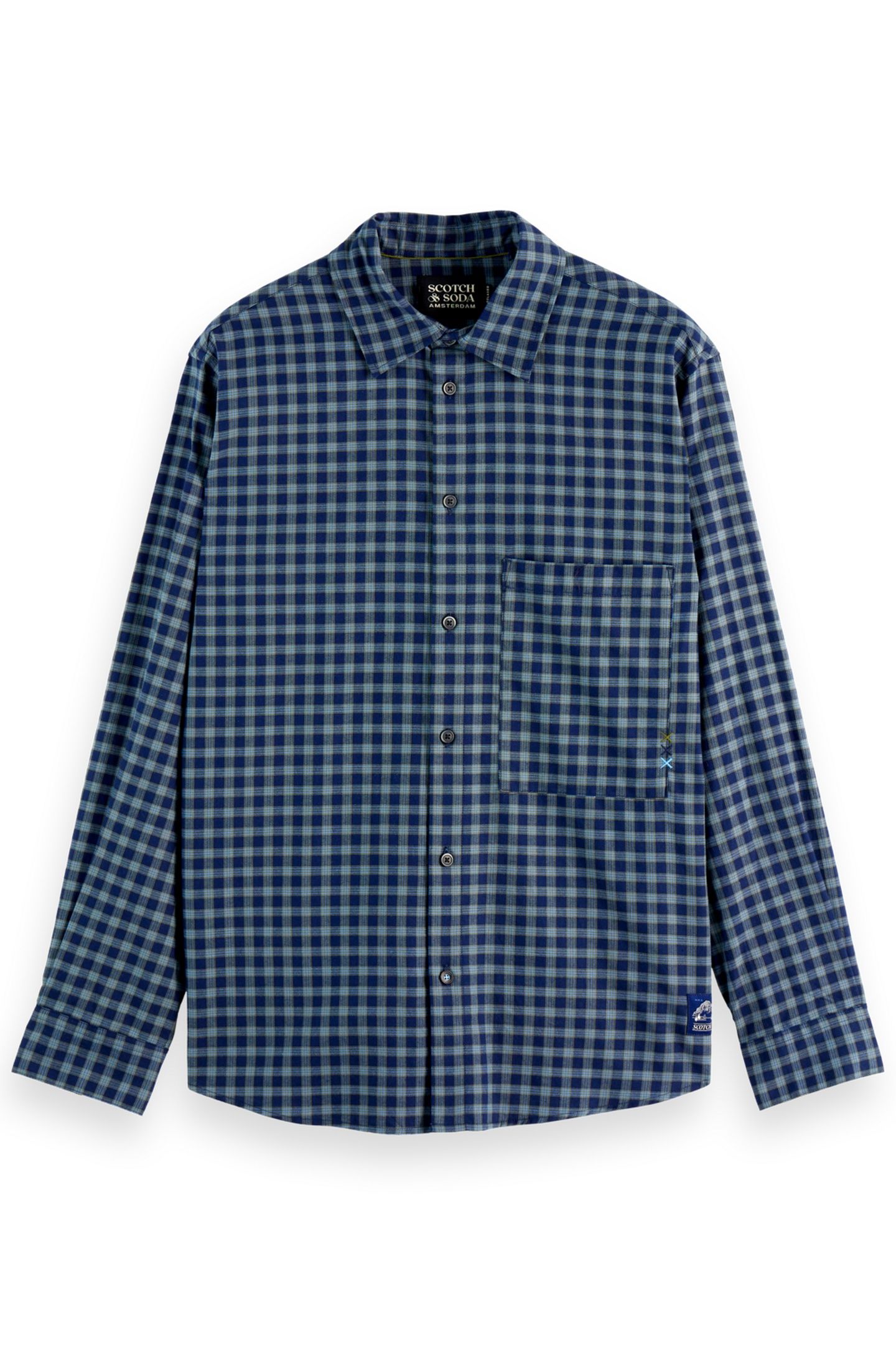 LIGHTWEIGHT FLANNEL CHECKED SHIRT SKY CAPTAIN CHECK 4