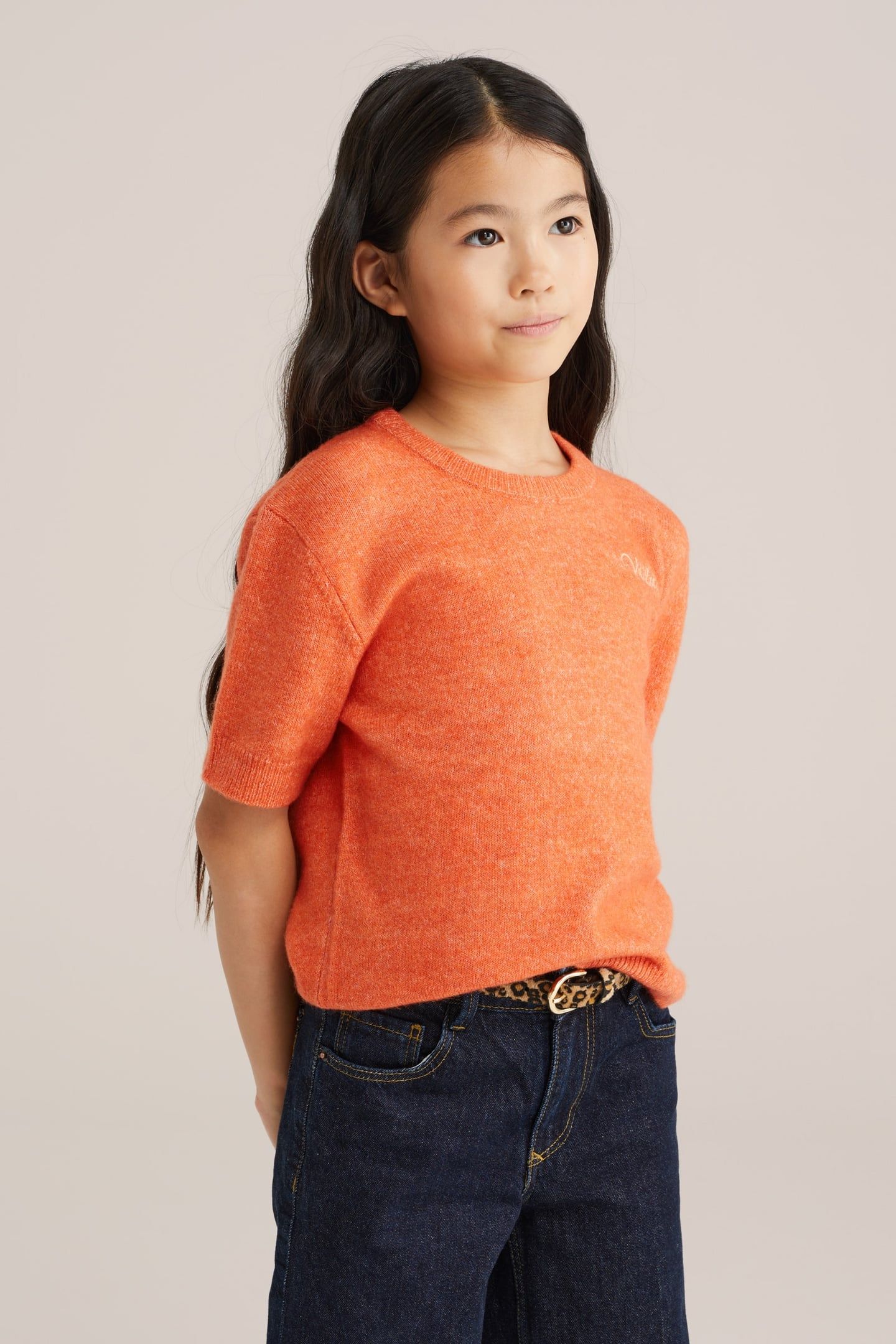 KNITTED PULLOVER ORANGE 1