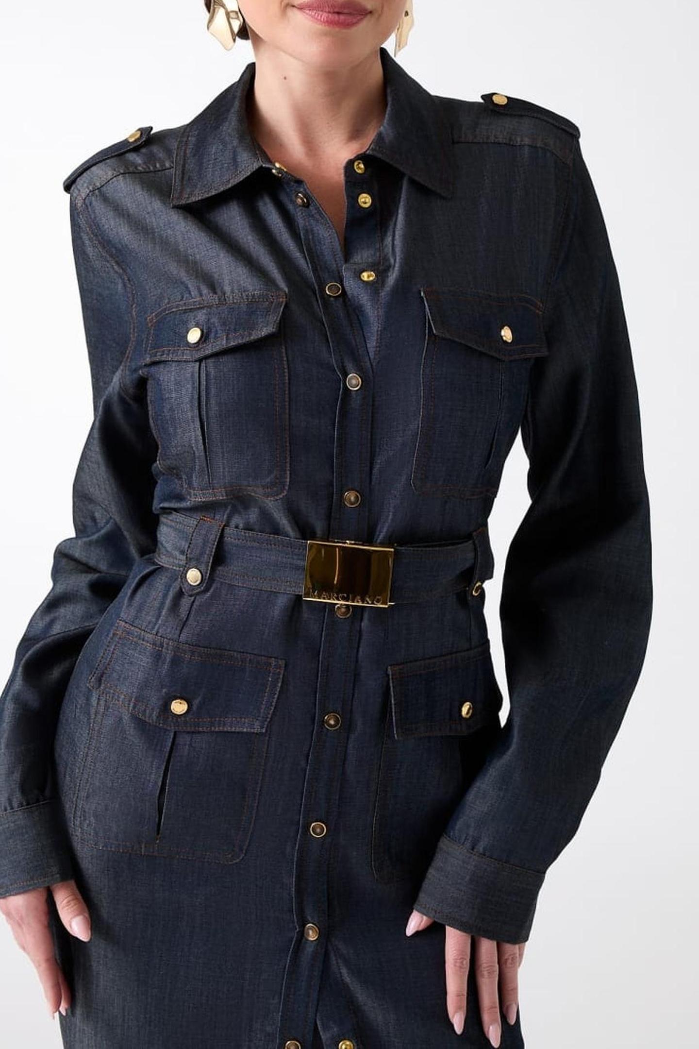 CARLA SAFARI LS DRES DARK BLUE 7