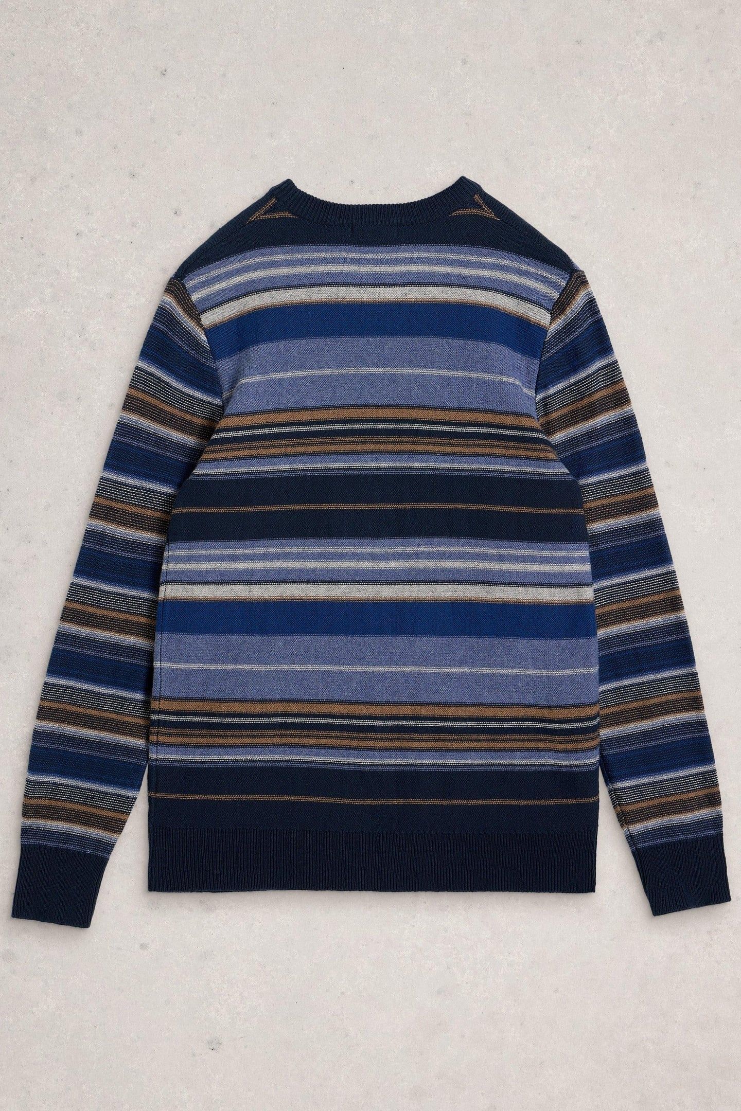 ABSTRACT STRIPE CREW BLUE MULTI 2