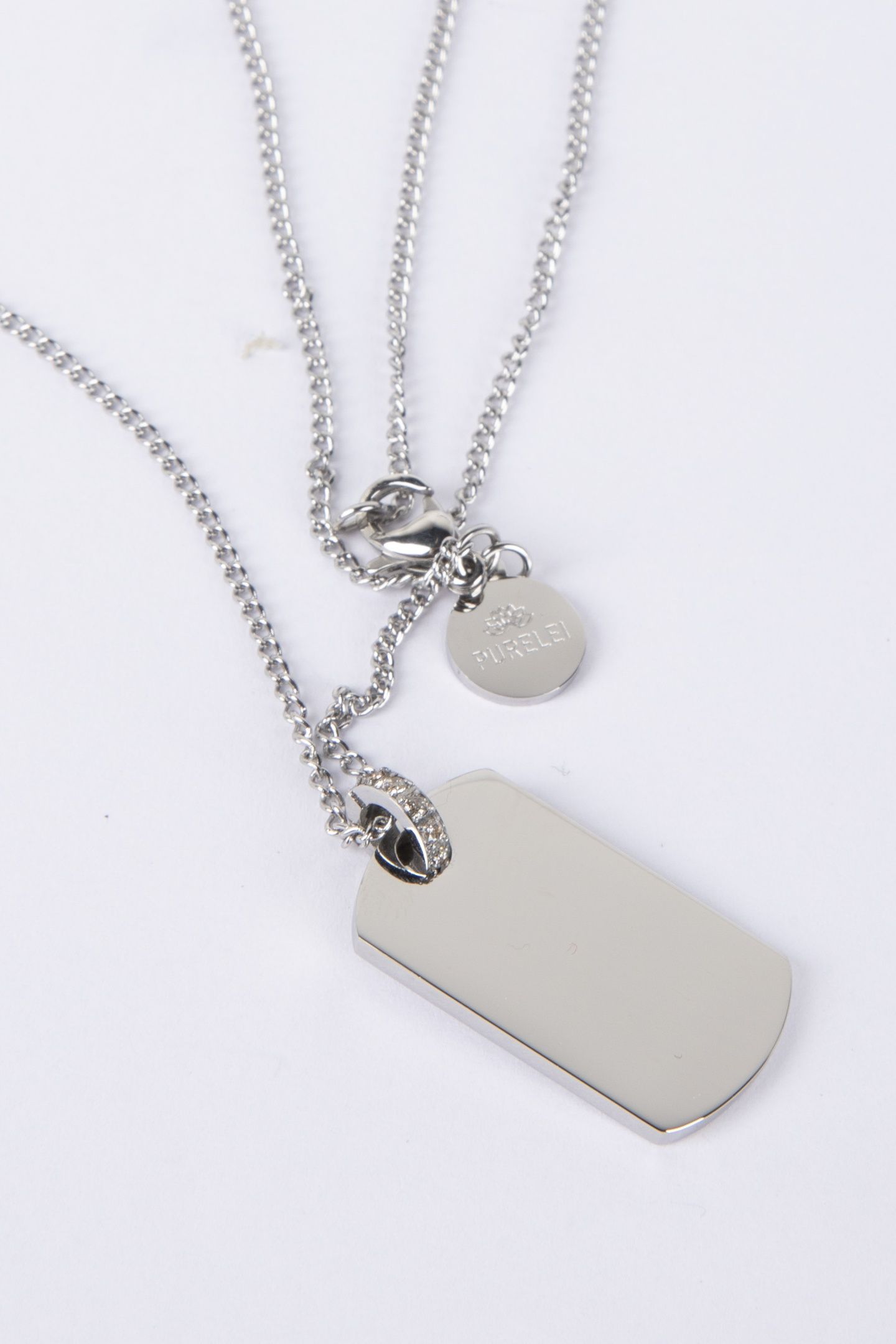 PLATE CHARM KETTE SILVER 4