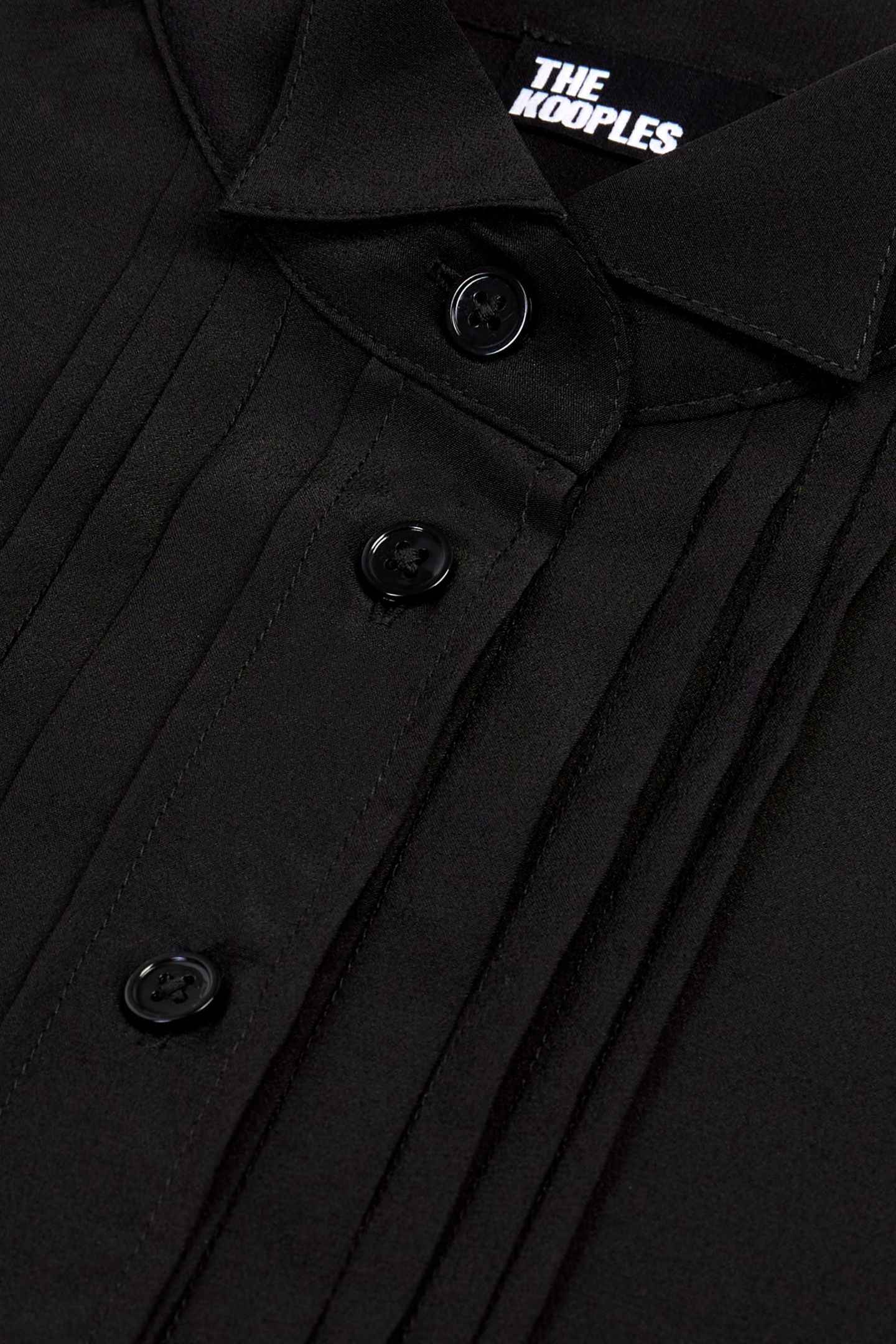 LONG-SLEEVED SHIRT WITH PLEATED DETAIL BLACK 6