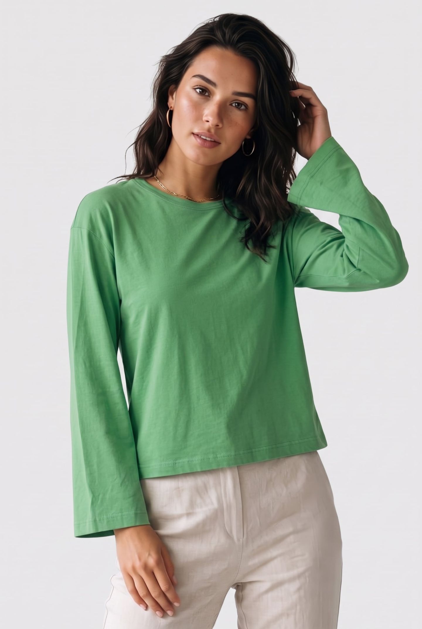 NIEVE LONGSLEEVE BLOUSE GREEN 1