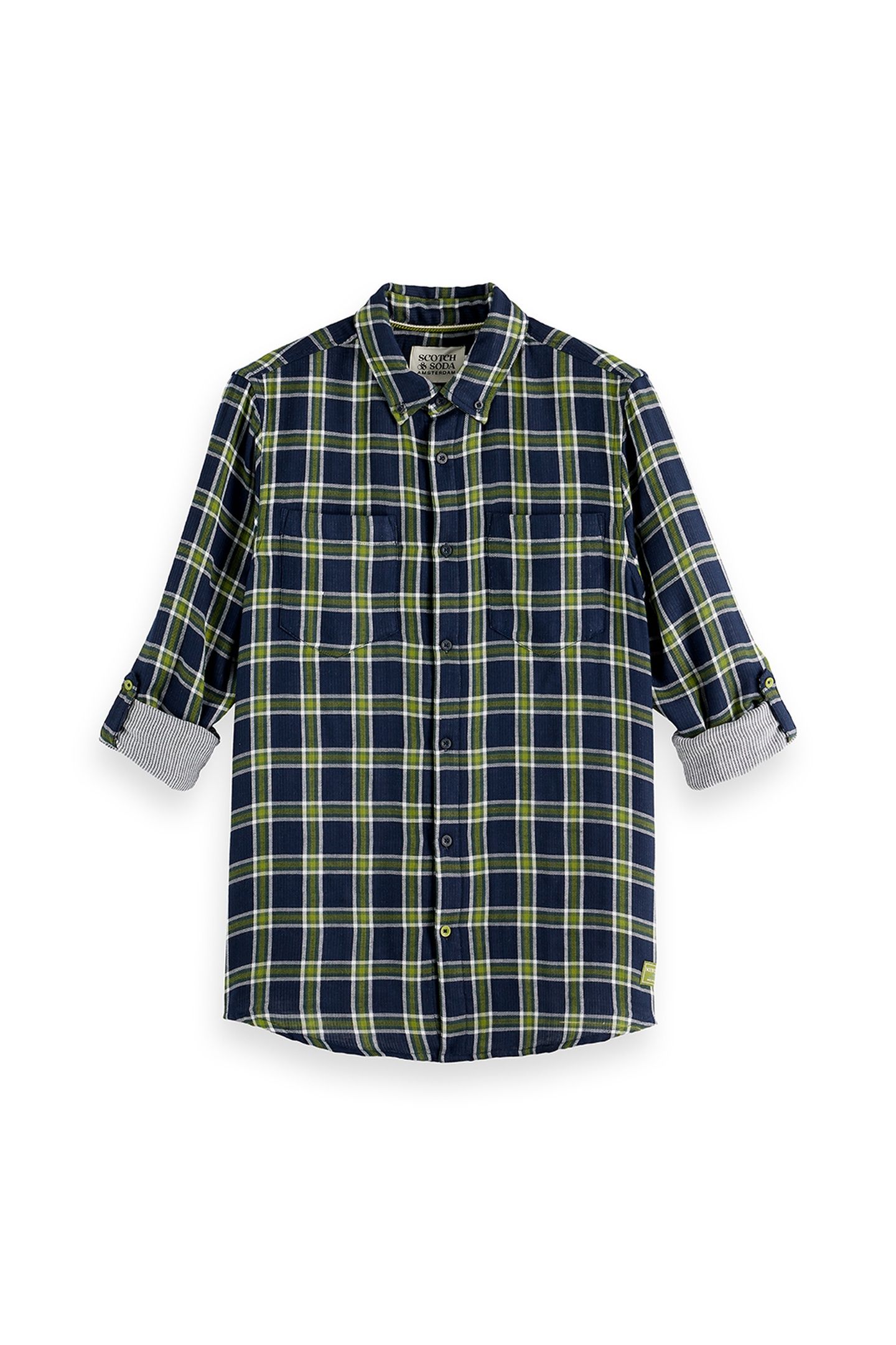 DOUBLE-FACE REGULAR FIT SHIRT SKY CAPTAIN CHECK 5