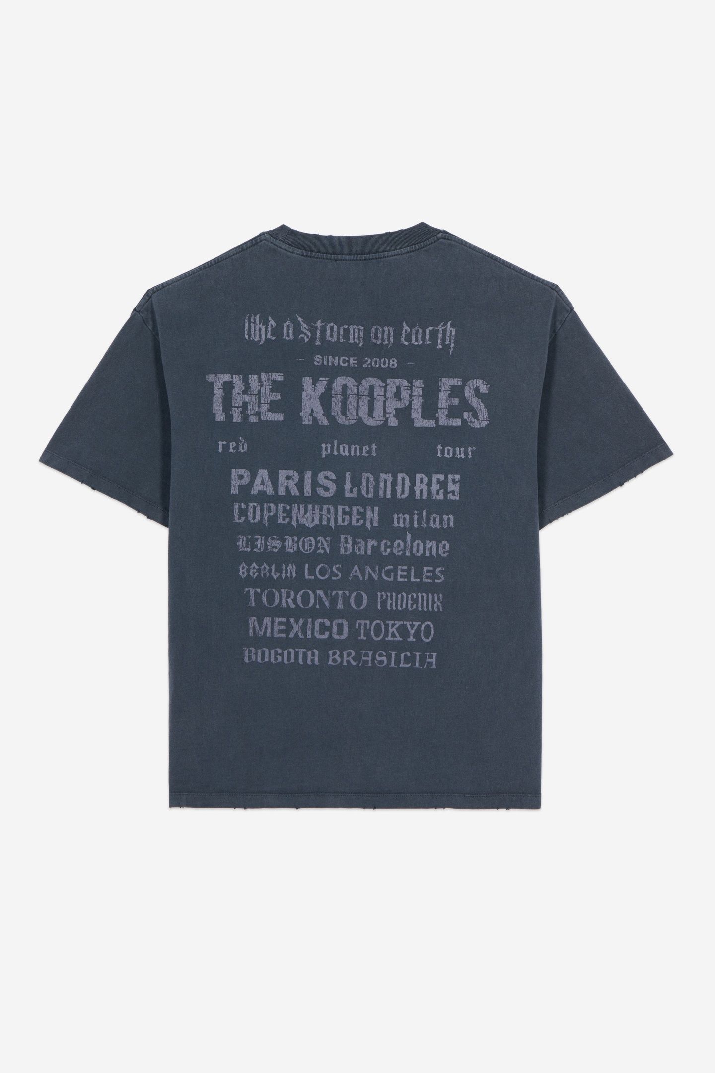 SHORT-SLEEVED T-SHIRT WITH PRINT FRONT AND BACK BLACK WASHED 2