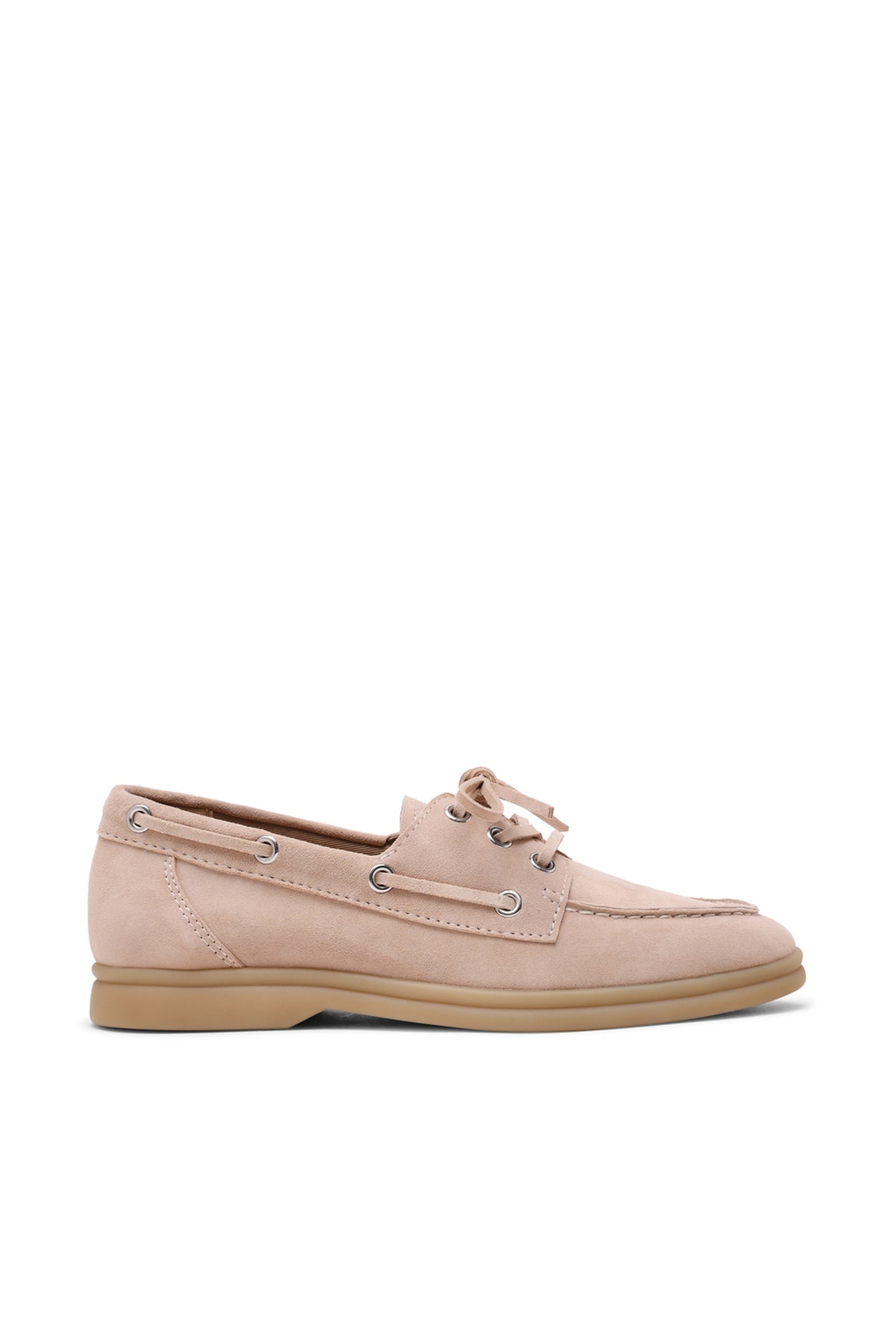 PORTS FLAT SHOES BONE SUEDE 1
