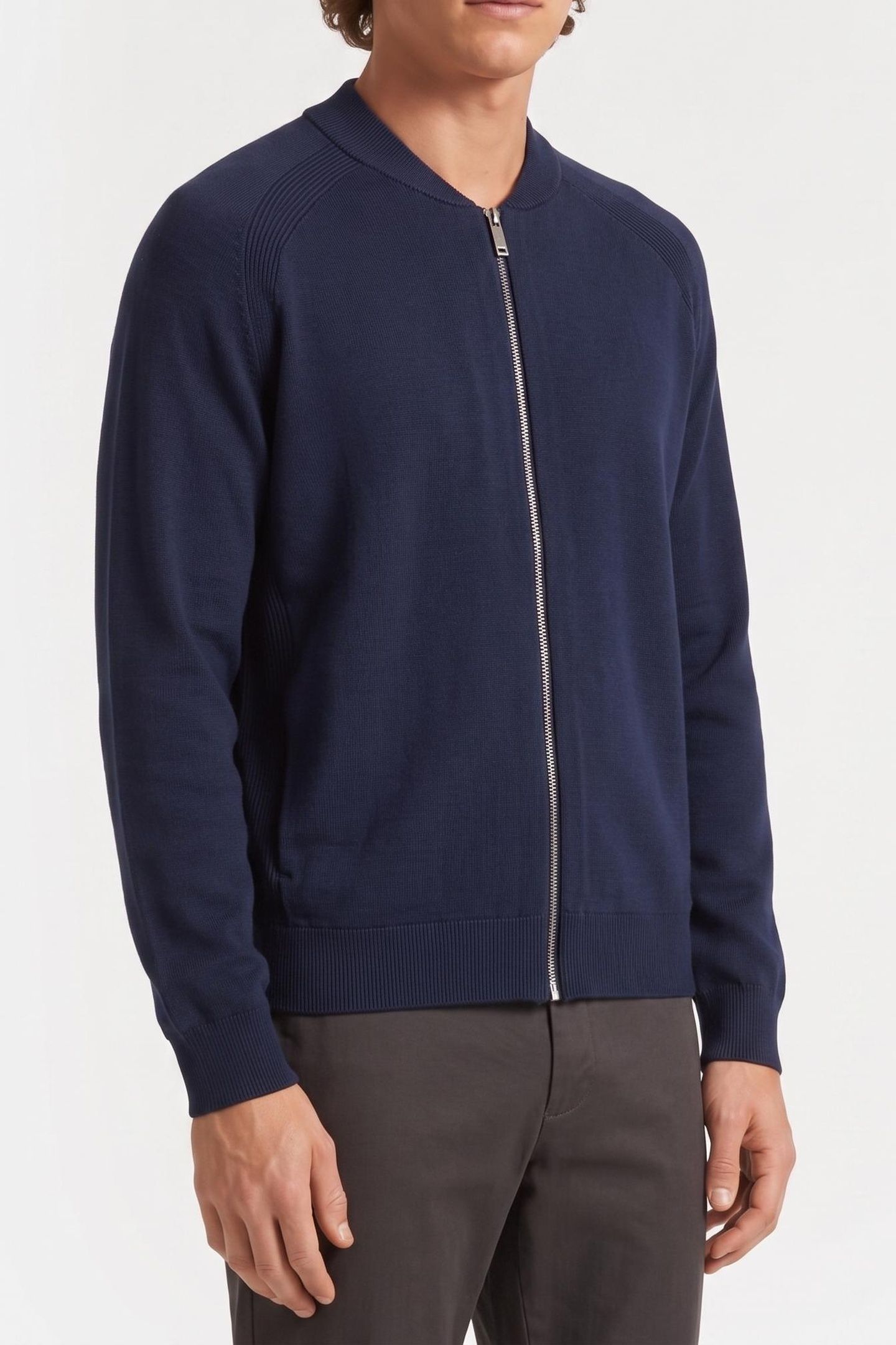 TECHNICAL ZIP-UP SWEATER DARK SAPPHIRE 1