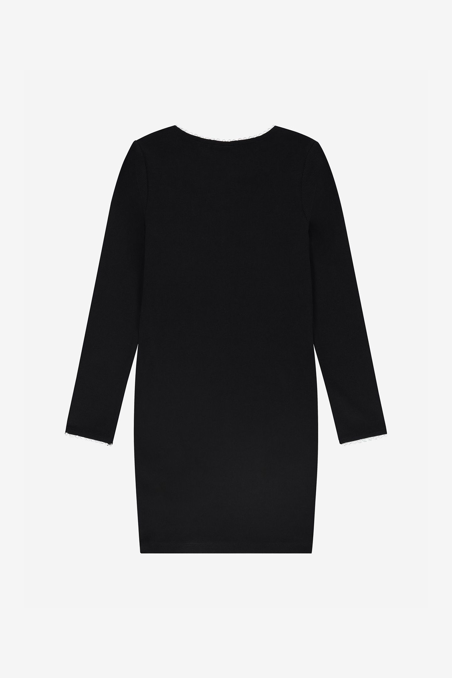 NYLA RIB DRESS BLACK 2