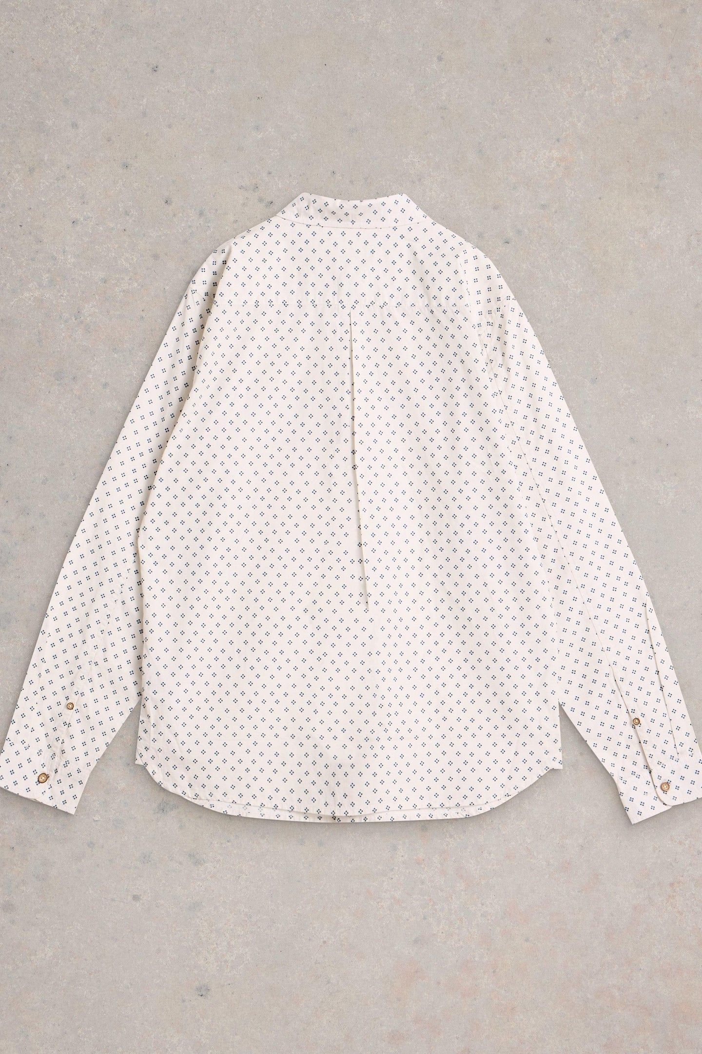 LS GEO PRINTED SHIRT WHITE PRINT 2