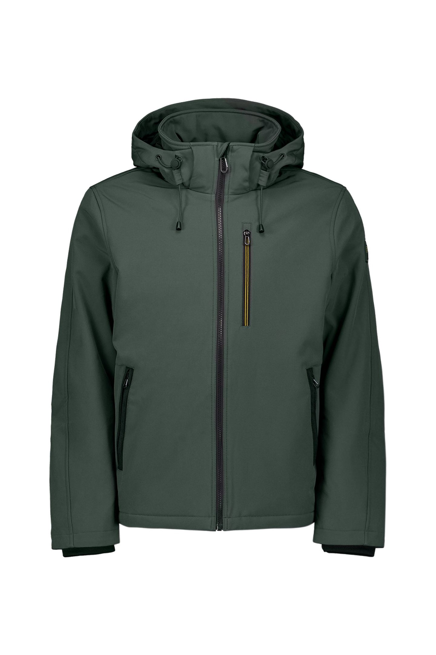 JACKET SHORT FIT HOODED SOFTSHELL STRETCH DARK STEEL 5
