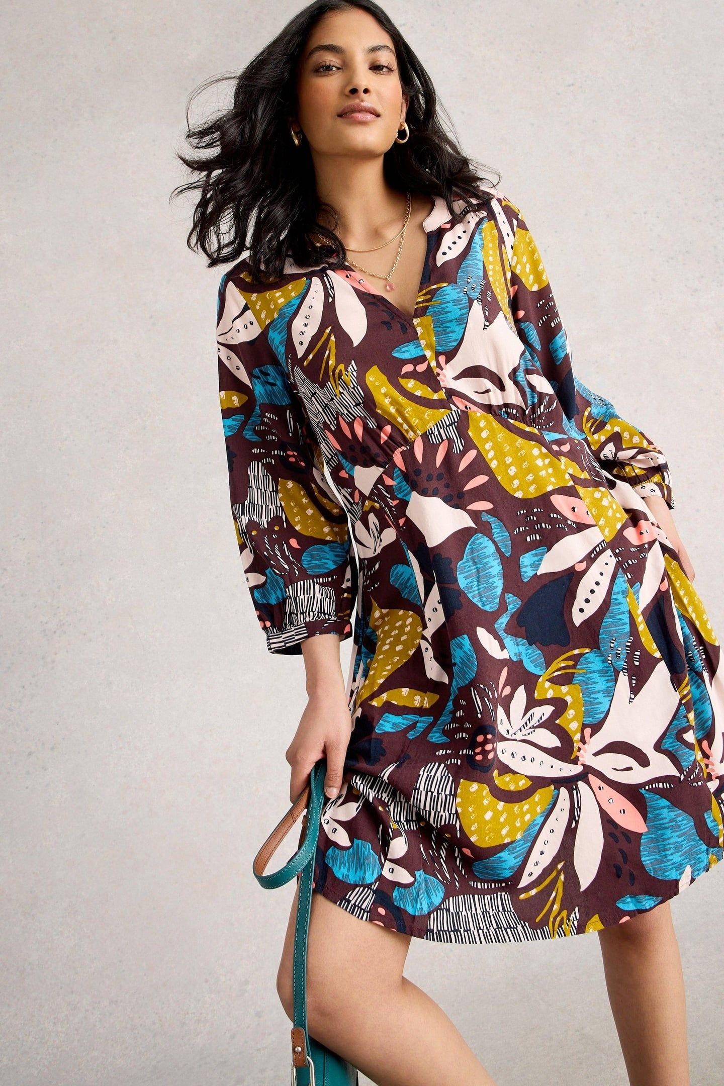 FLORA DRESS PLUM MULTI 1