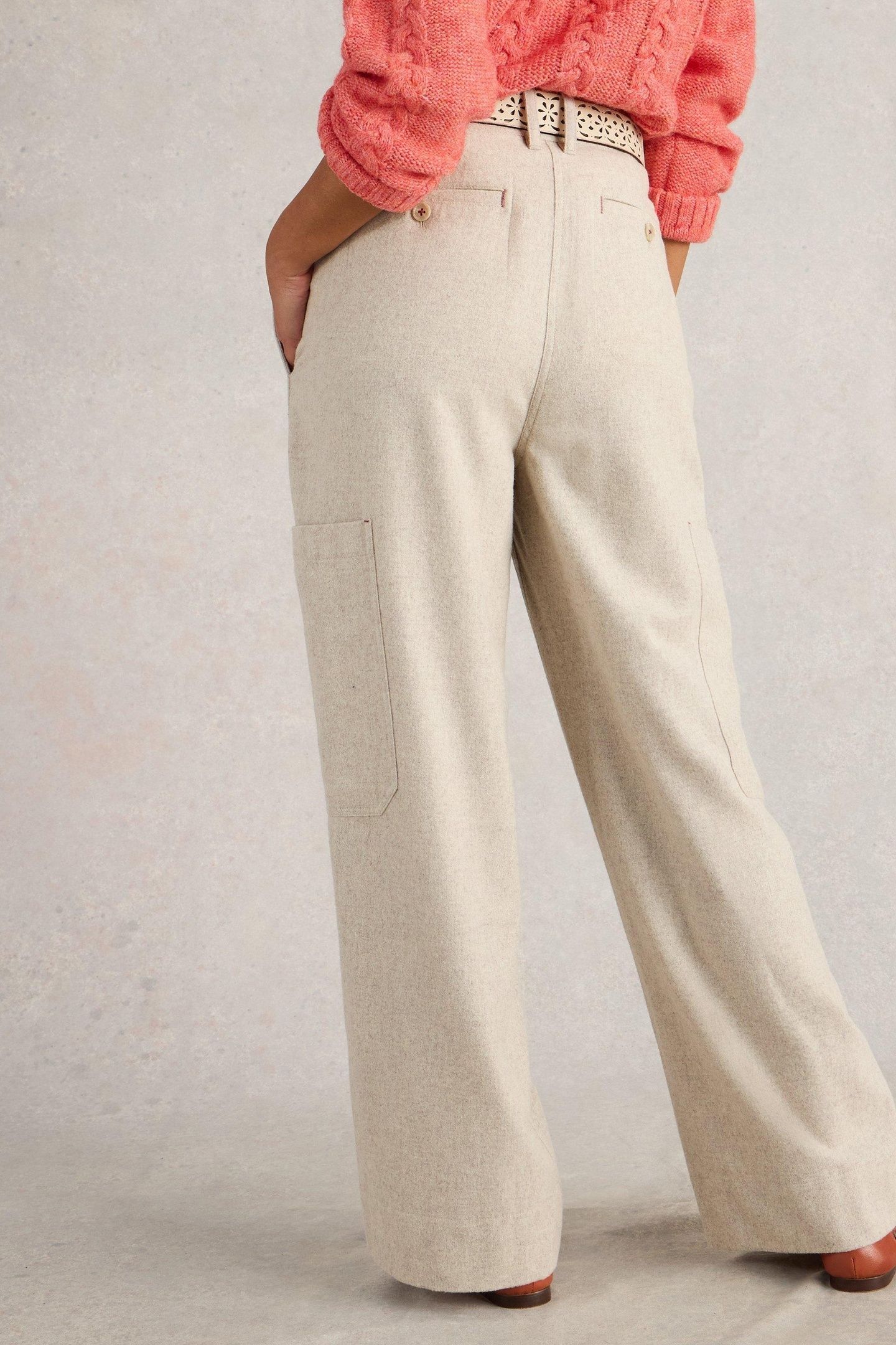 CARLIE TWEEDY CARGO TROUSER LIGHT NATURAL 3