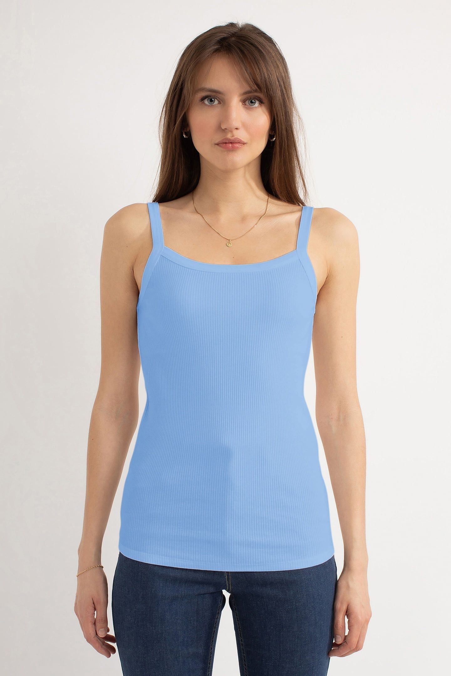 HOLLY TANK TOP RIB LIGHT BLUE 1