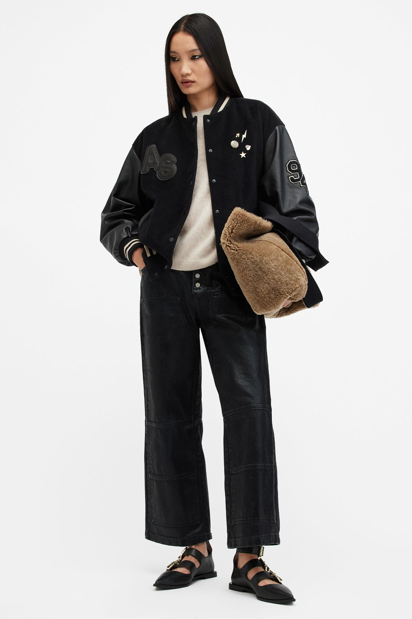 VALERIA VARSITY JKT BLACK/BLACK 3