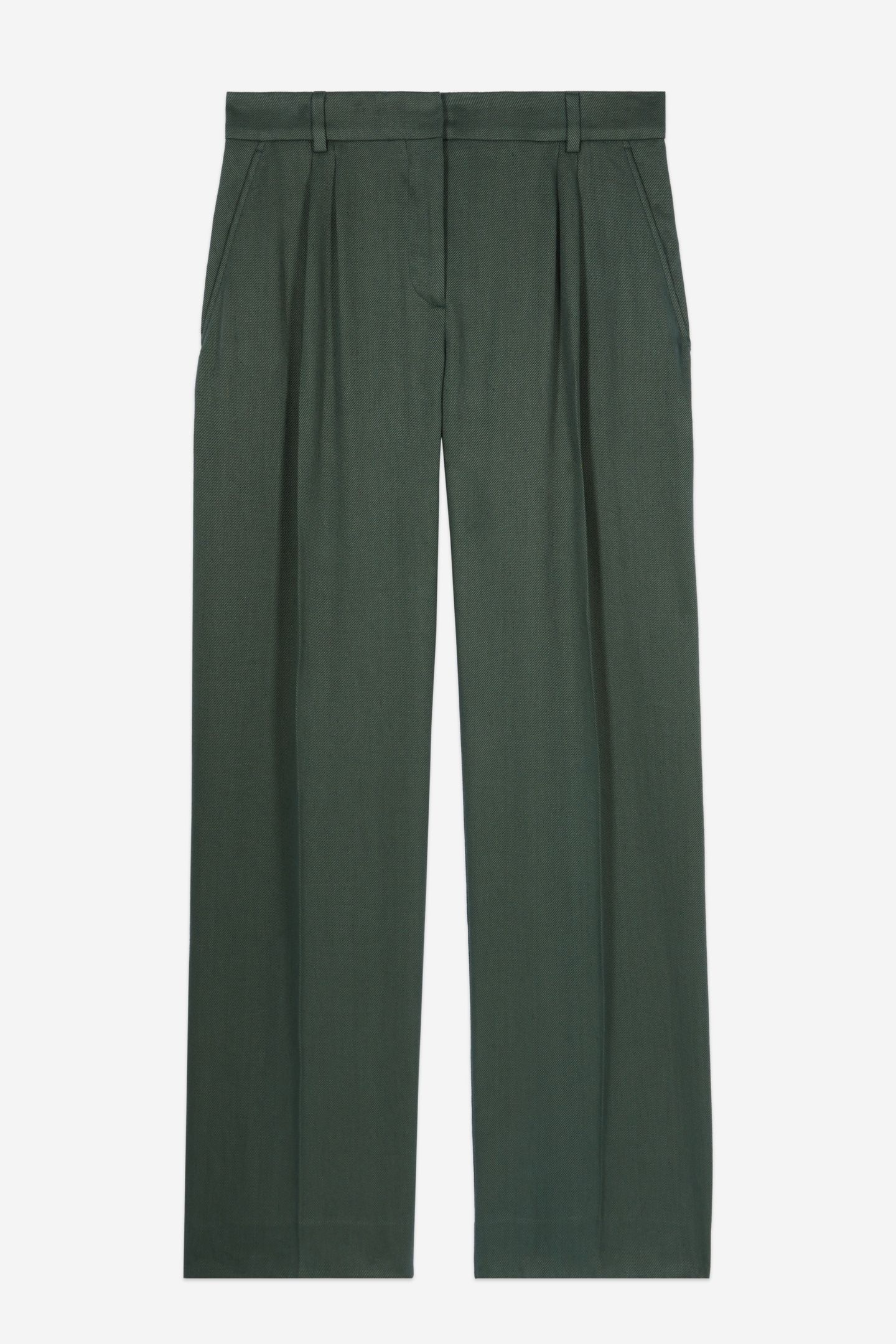 PLEATED SUIT TROUSERS WOOD KAKI 5