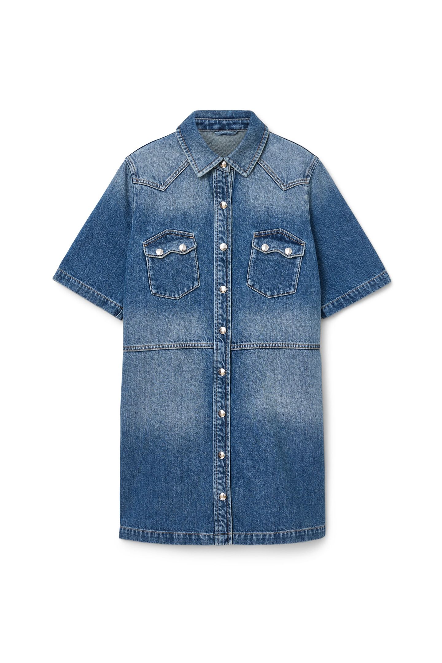 ROCK DENIM DRESS MID INDIGO 4