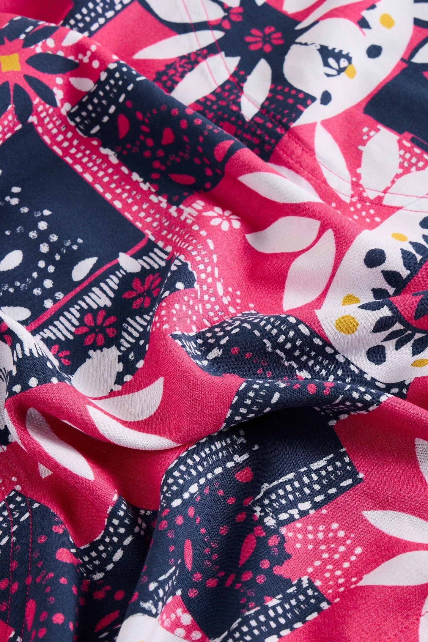 CORA SHIFT DRESS PINK PRINT 4