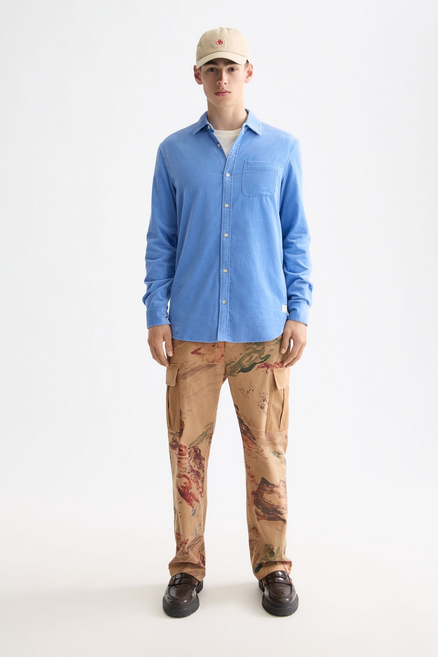 REGULAR-FIT CORDUROY SHIRT BLUE BONNET 1