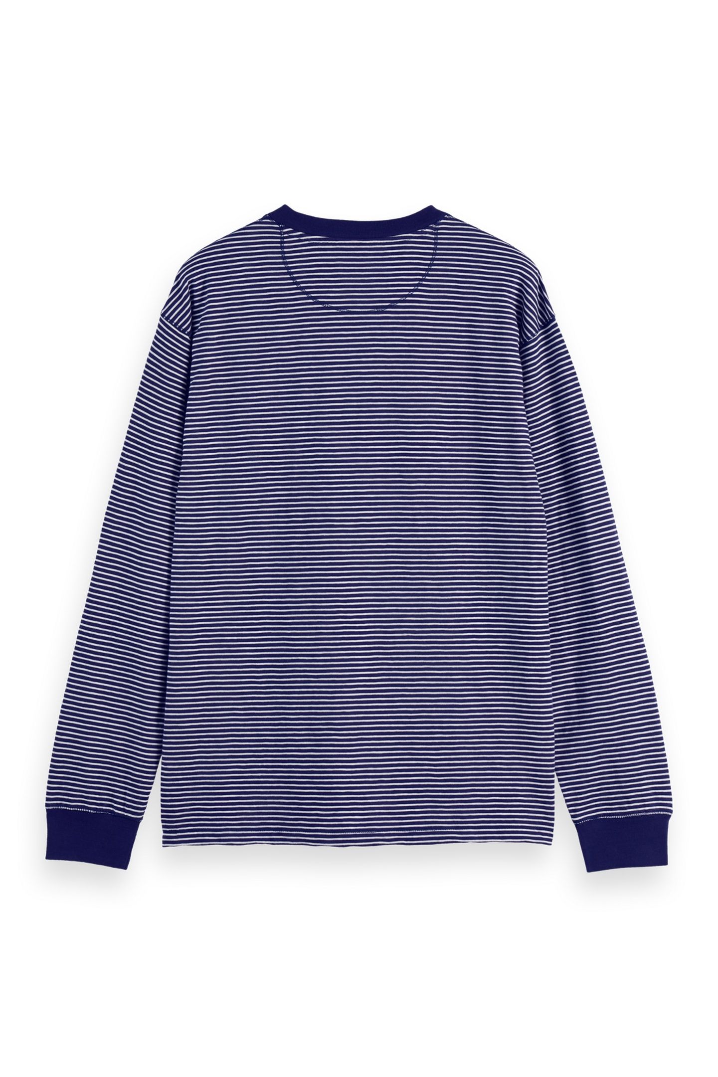 RELAXED FIT STRIPED HENLEY NAVY/WHITE STRIPE 3