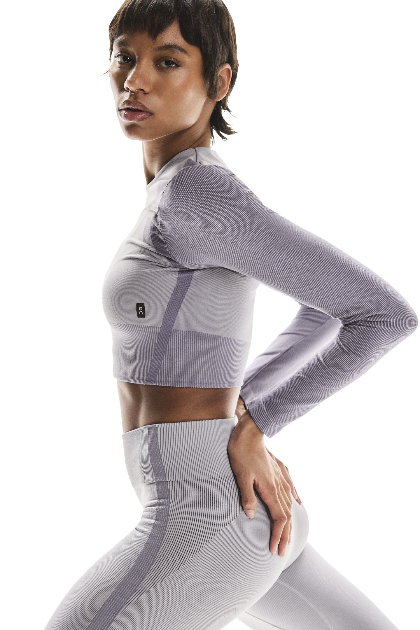 STUDIO KNIT LONG-T CROP 1 LILAC | COSMOS 6