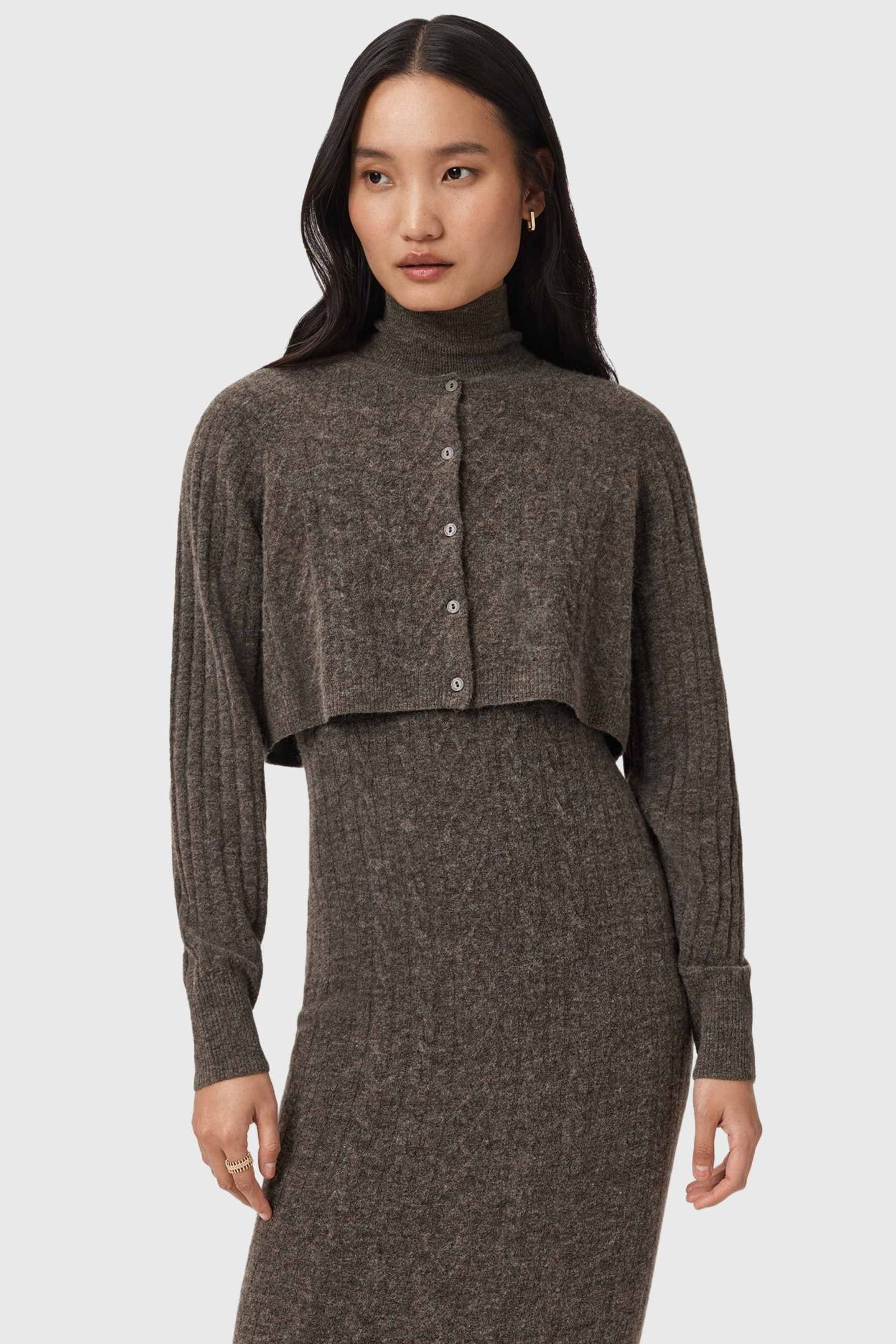 SABINE DRESS FAWN BROWN 2