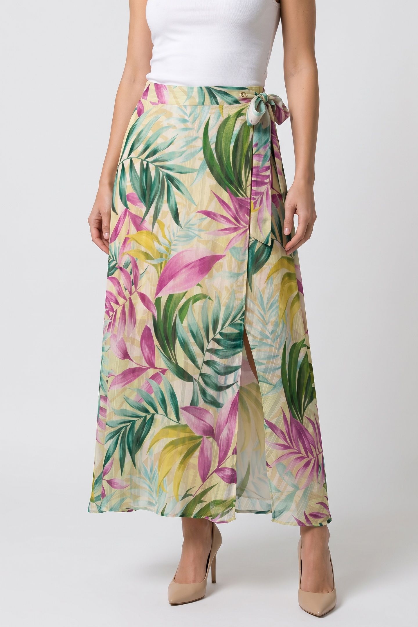 GUESS ECO NEW ROMANA SKIRT TROPICAL ESCAPE PRIN 1