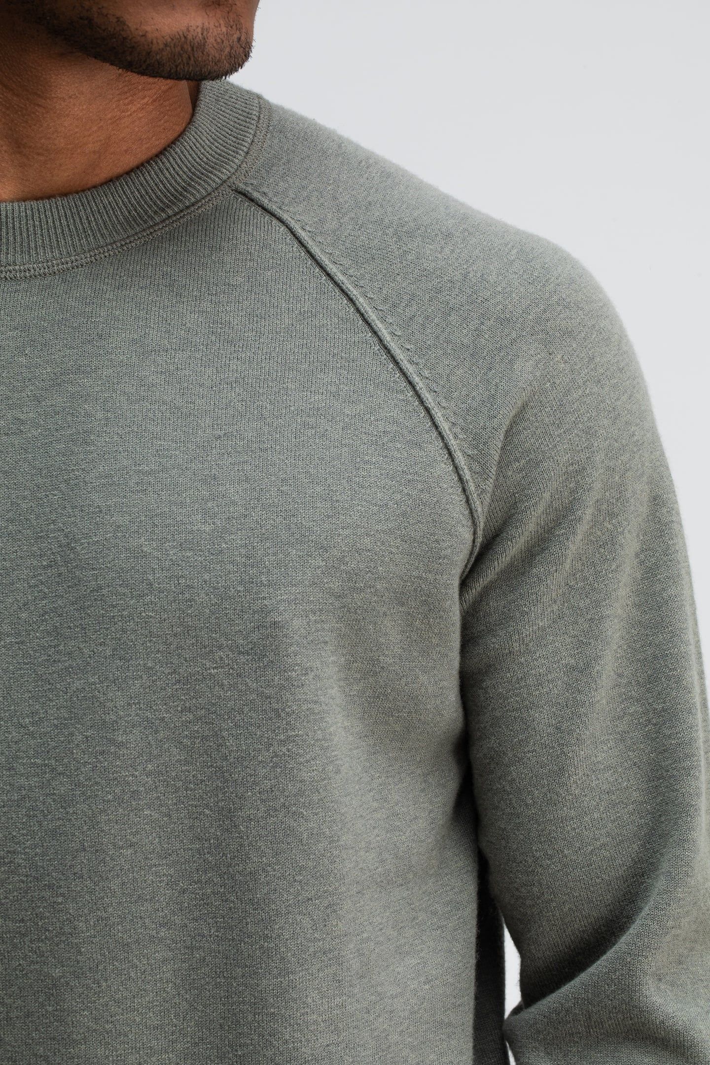 CLIFTON SWEAT CREW GRANITE GREEN 5